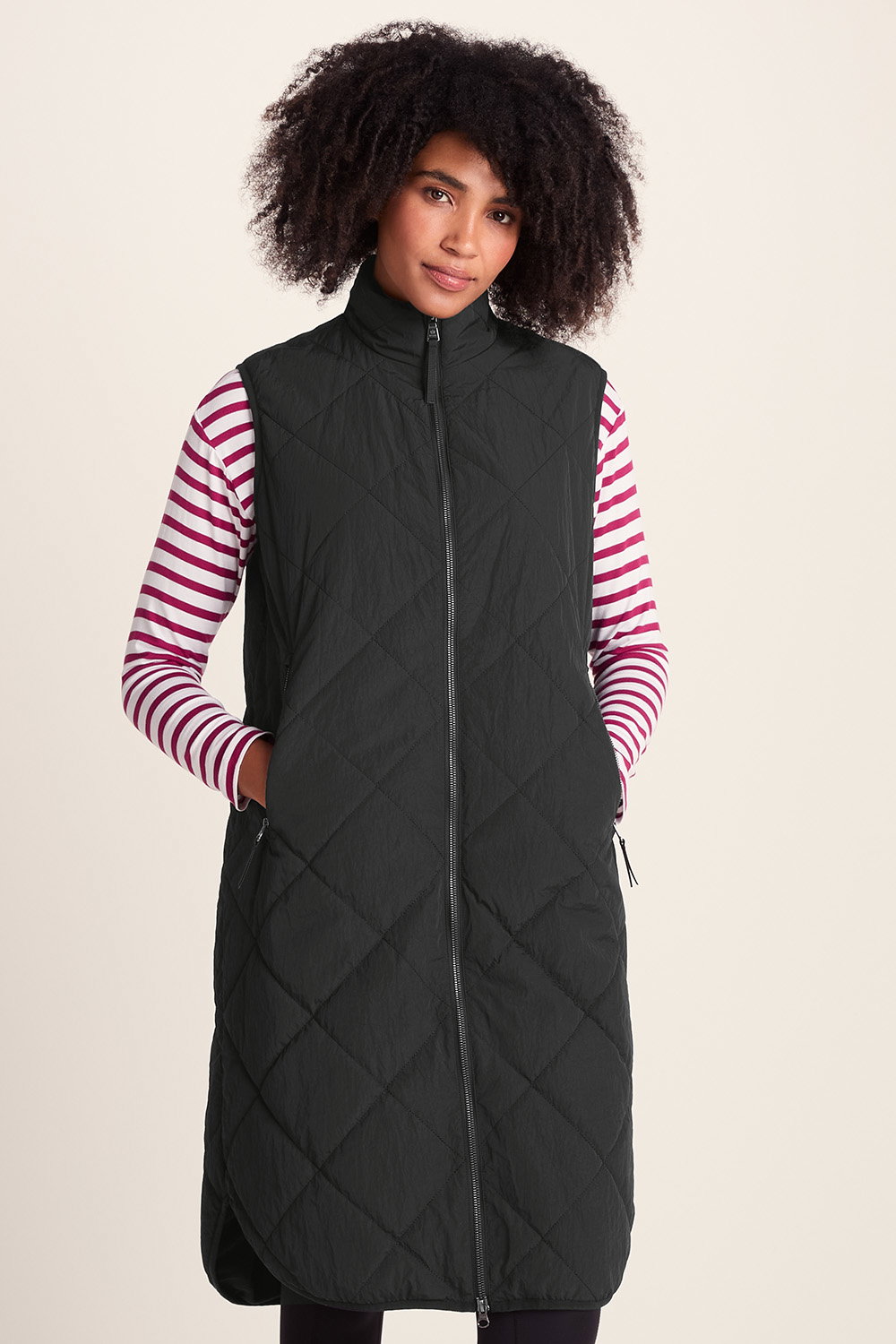 Black Anda Shower Resistant Insulated Gilet, Image 1 of 6
