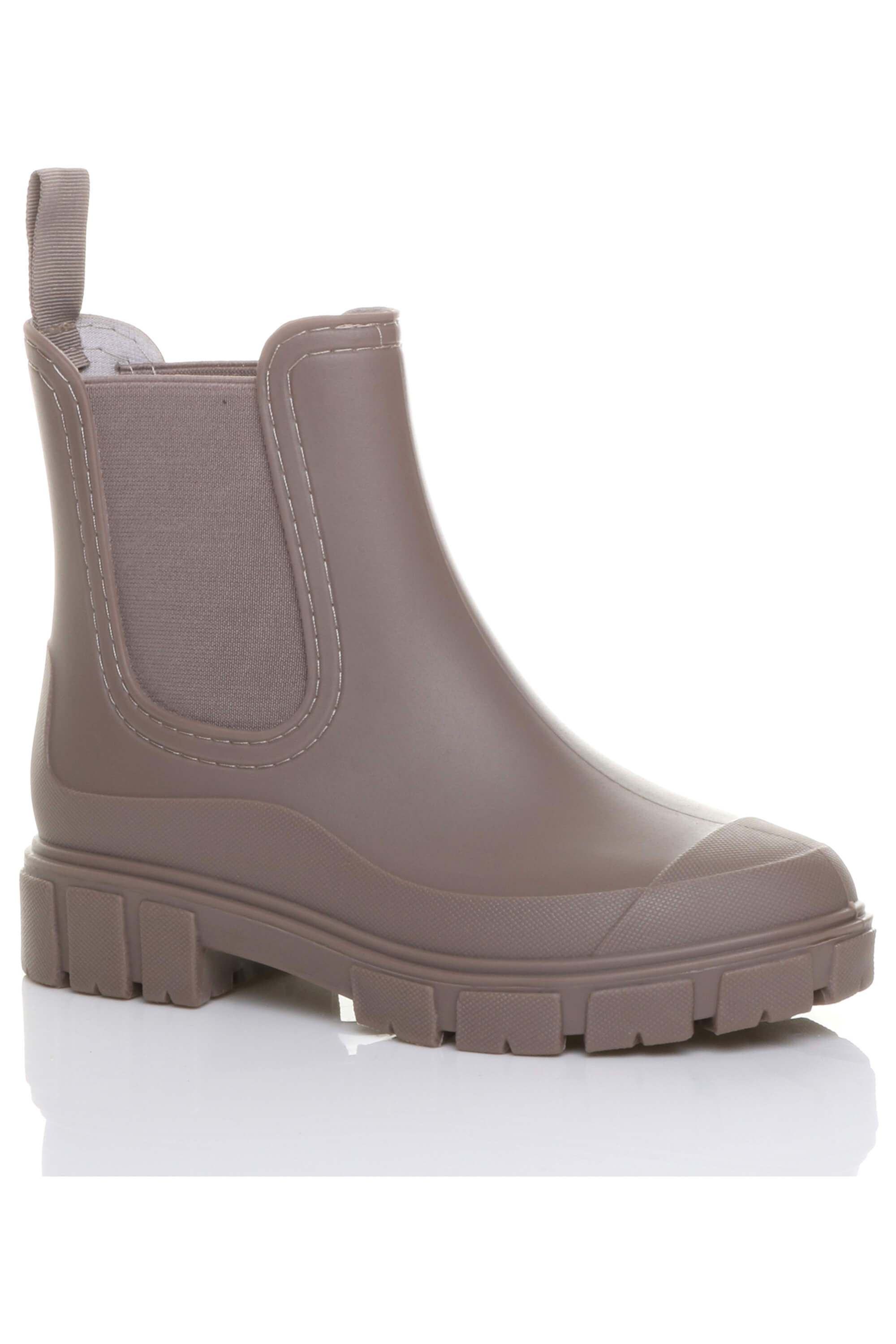 Taupe Wellies Chelsea Ankle Boots Wellingtons, Image 1 of 6