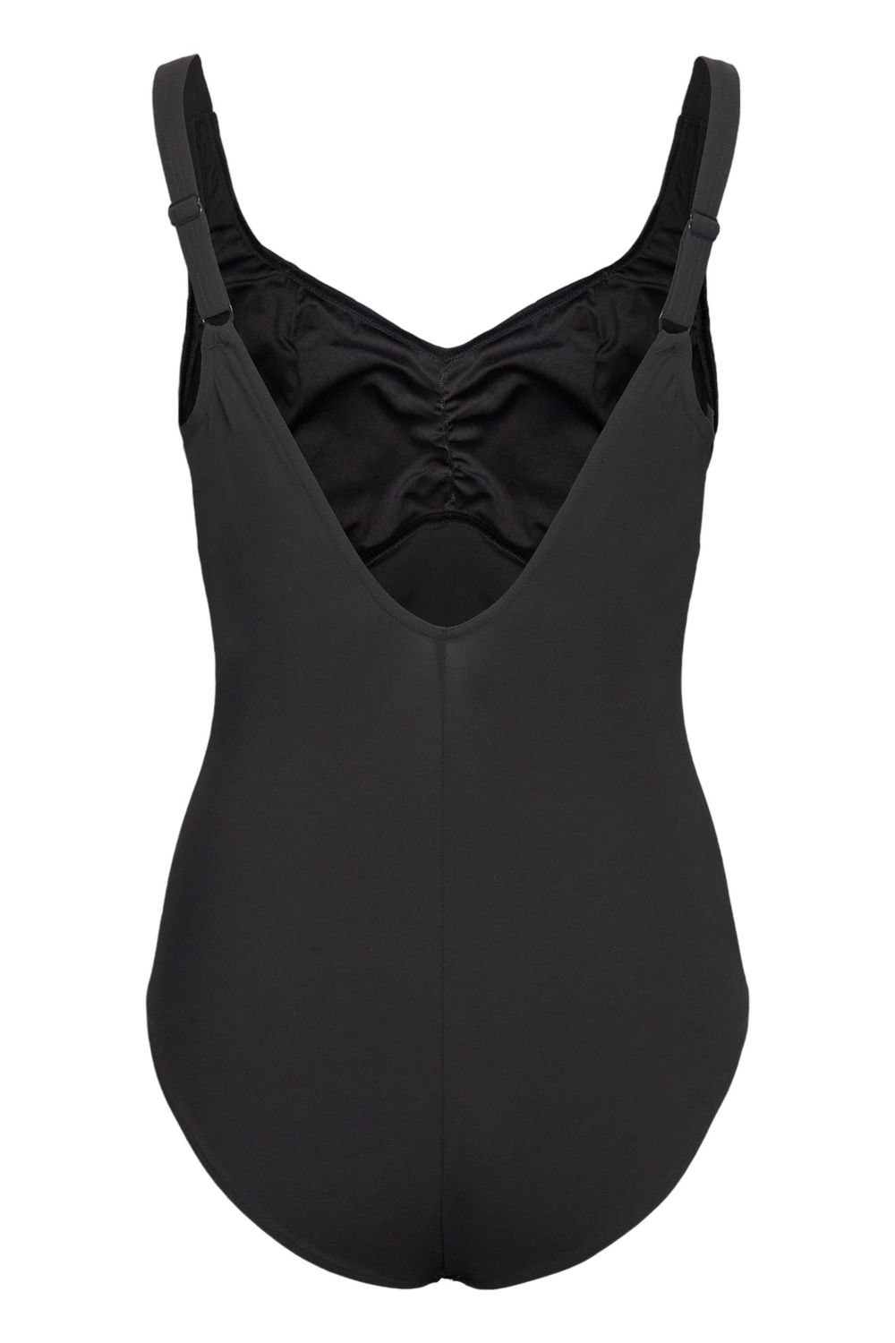 Charcoal Plain One Piece Swimsuit, Image 2 of 5