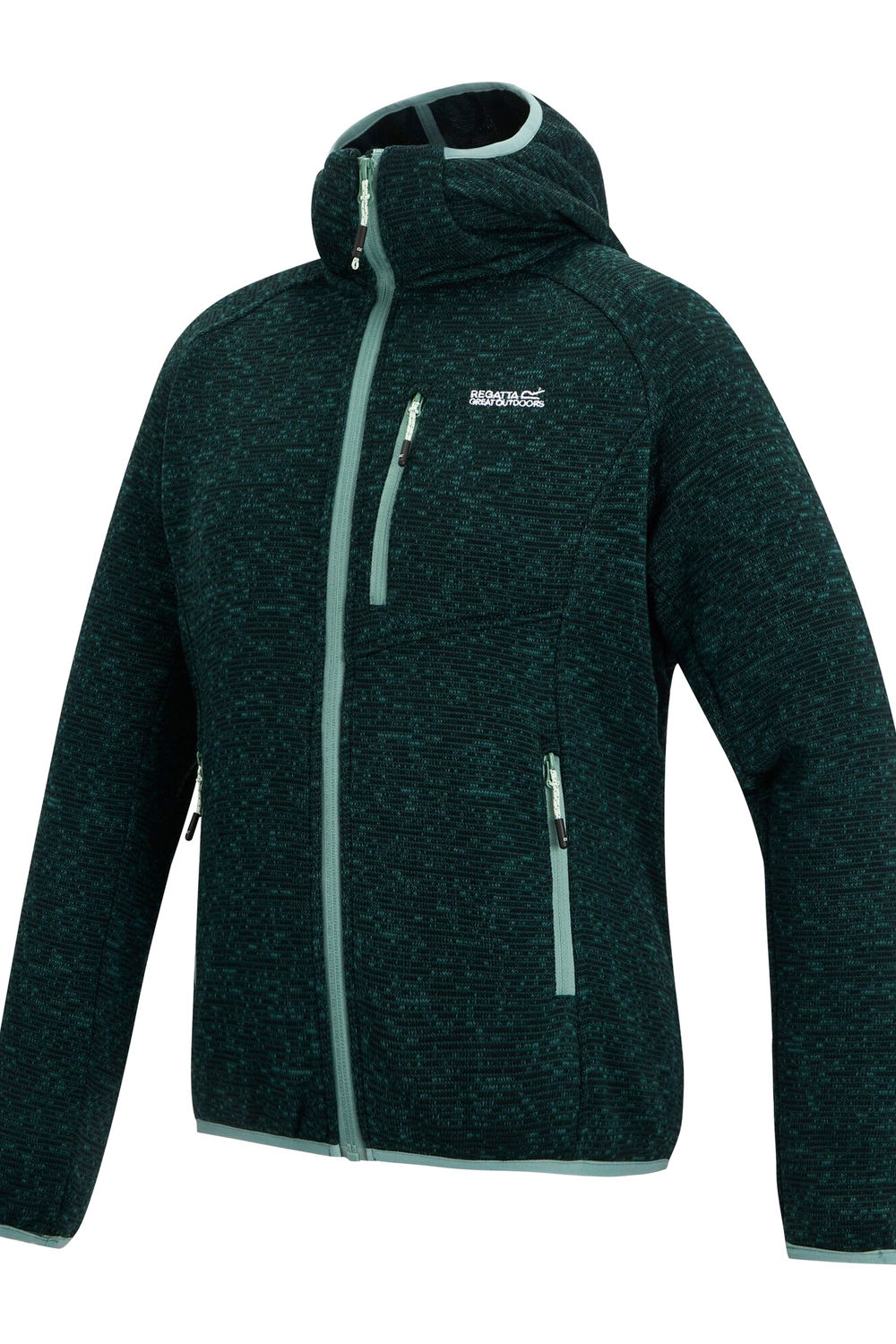 Green Newhill Hooded Fleece Jacket, Image 3 of 4