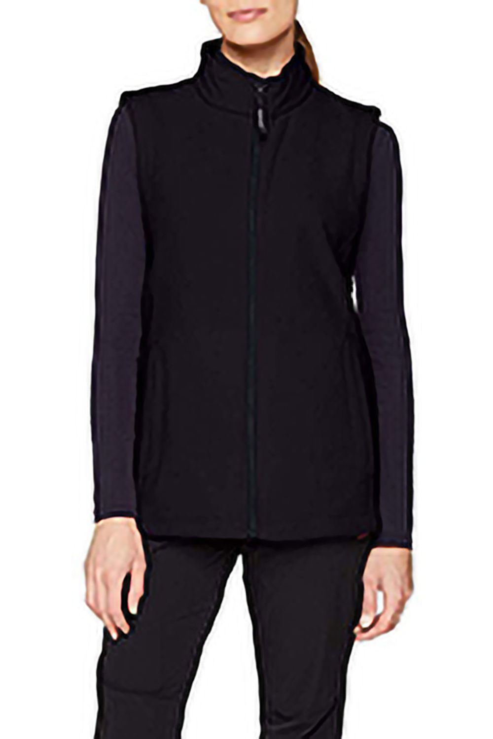 Black Micro Fleece Bodywarmer / Gilet, Image 4 of 5