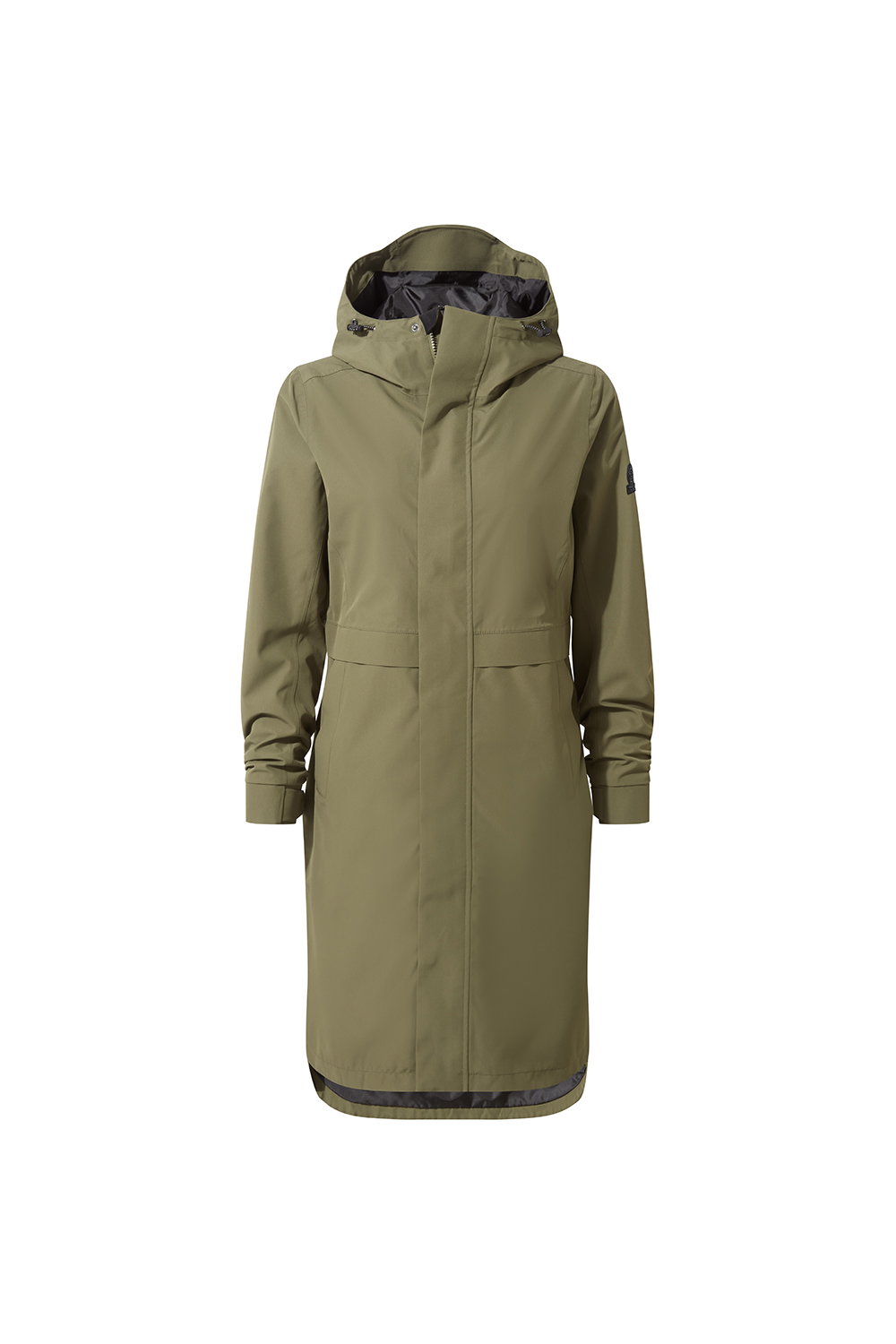 Khaki Saunter Long Waterproof Jacket, Image 6 of 6