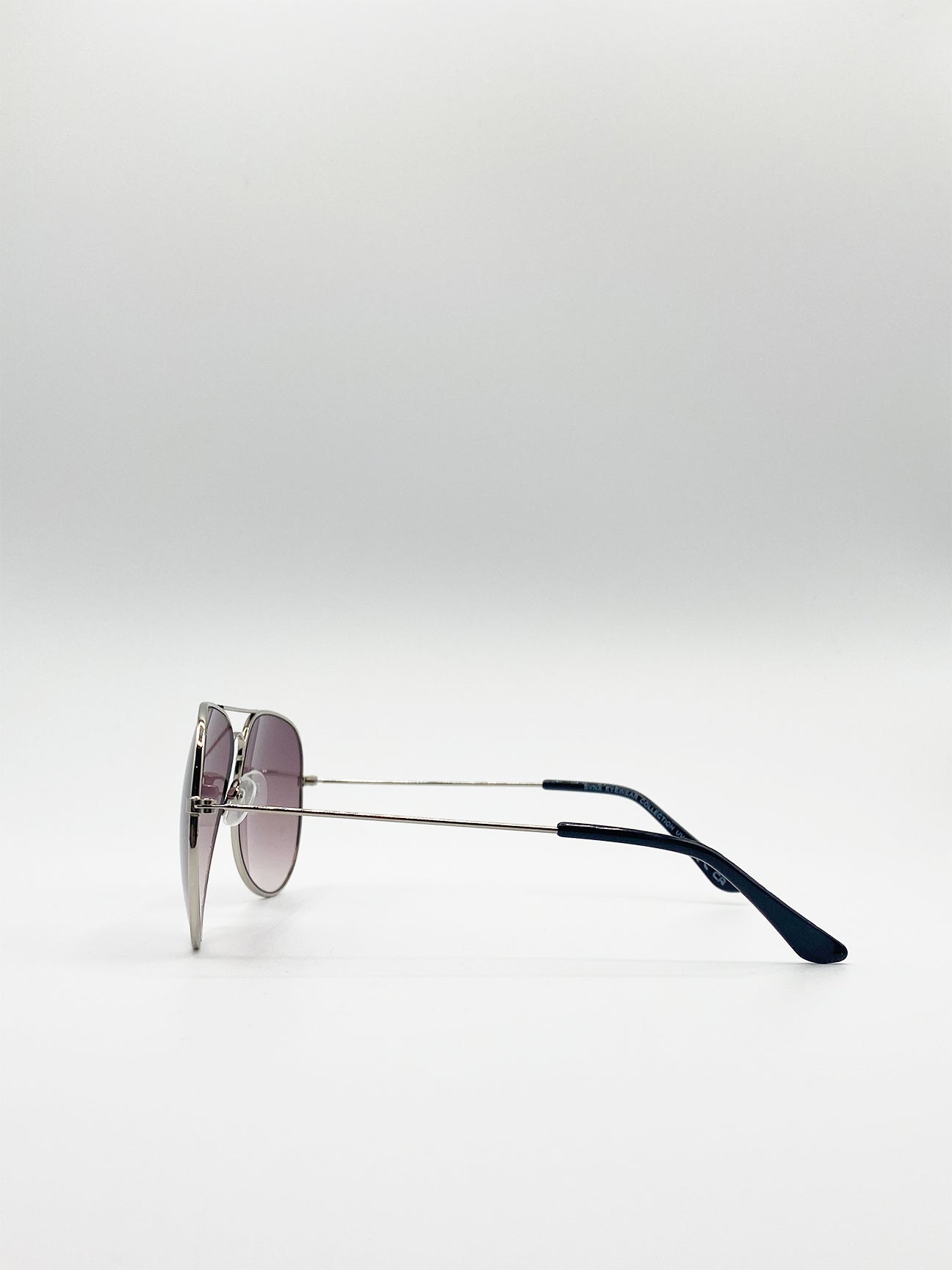 Silver Classic Aviator Metal Frame Sunglasses, Image 3 of 4