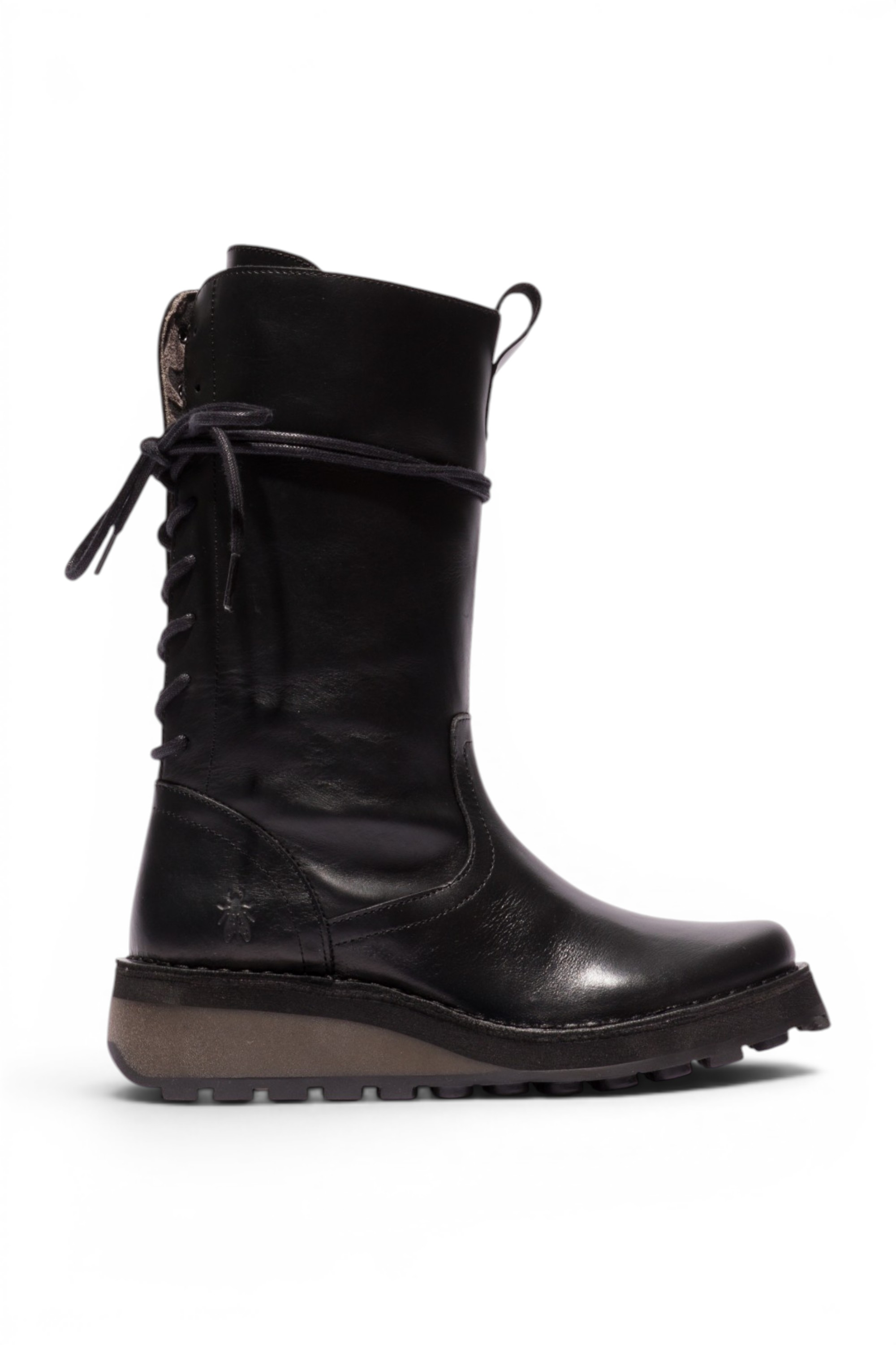 Black Womens Leather Calf Long Boots-HEIG229, Image 1 of 5