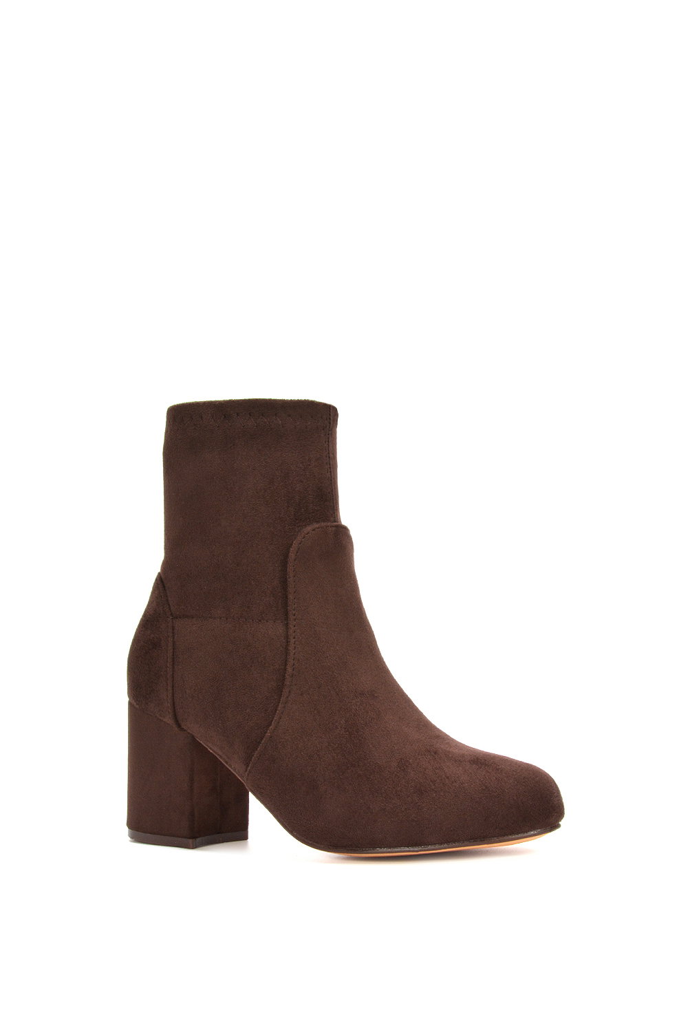Brown XY LONDON Brown 'Rogue' Mid Block Heeled Ankle Booties, Image 2 of 6