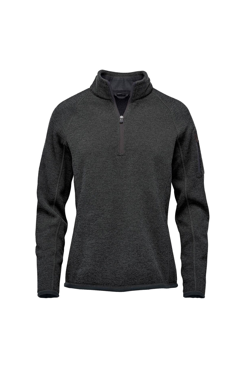 Black Avalante Heather Quarter Zip Fleece Top