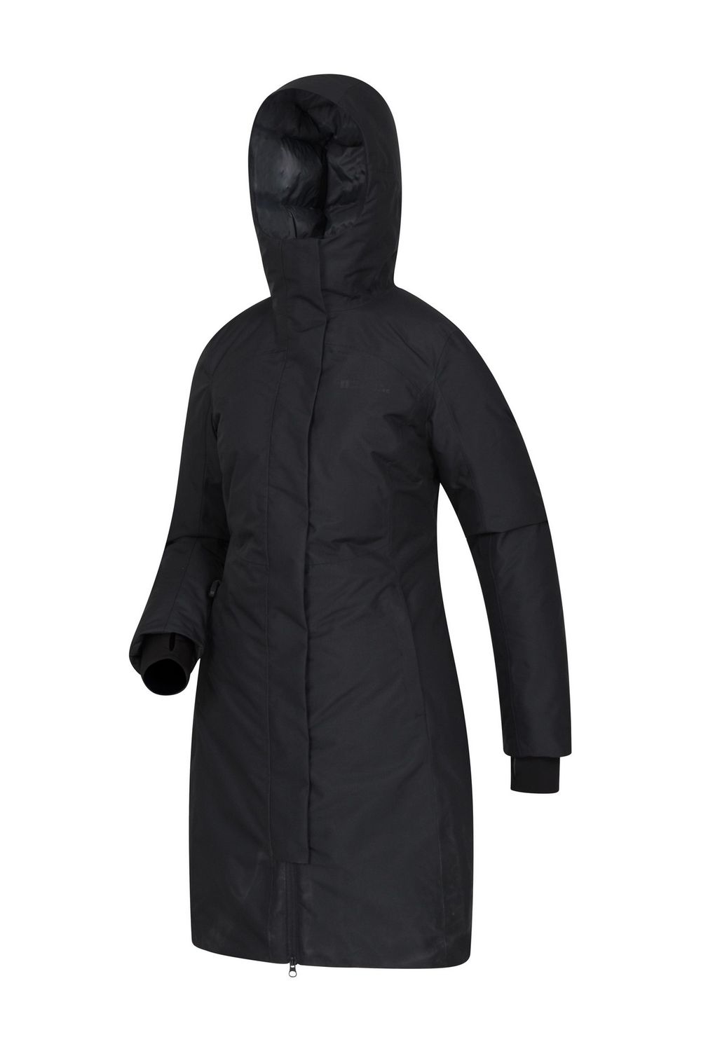 Black Polar Down Long Length Hybrid Jacket, Image 4 of 5