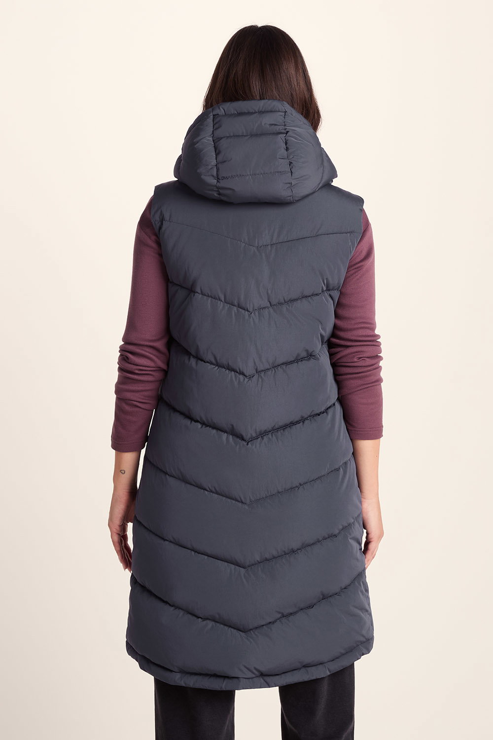 Blue Ranskill Long Insulated Gilet, Image 3 of 6