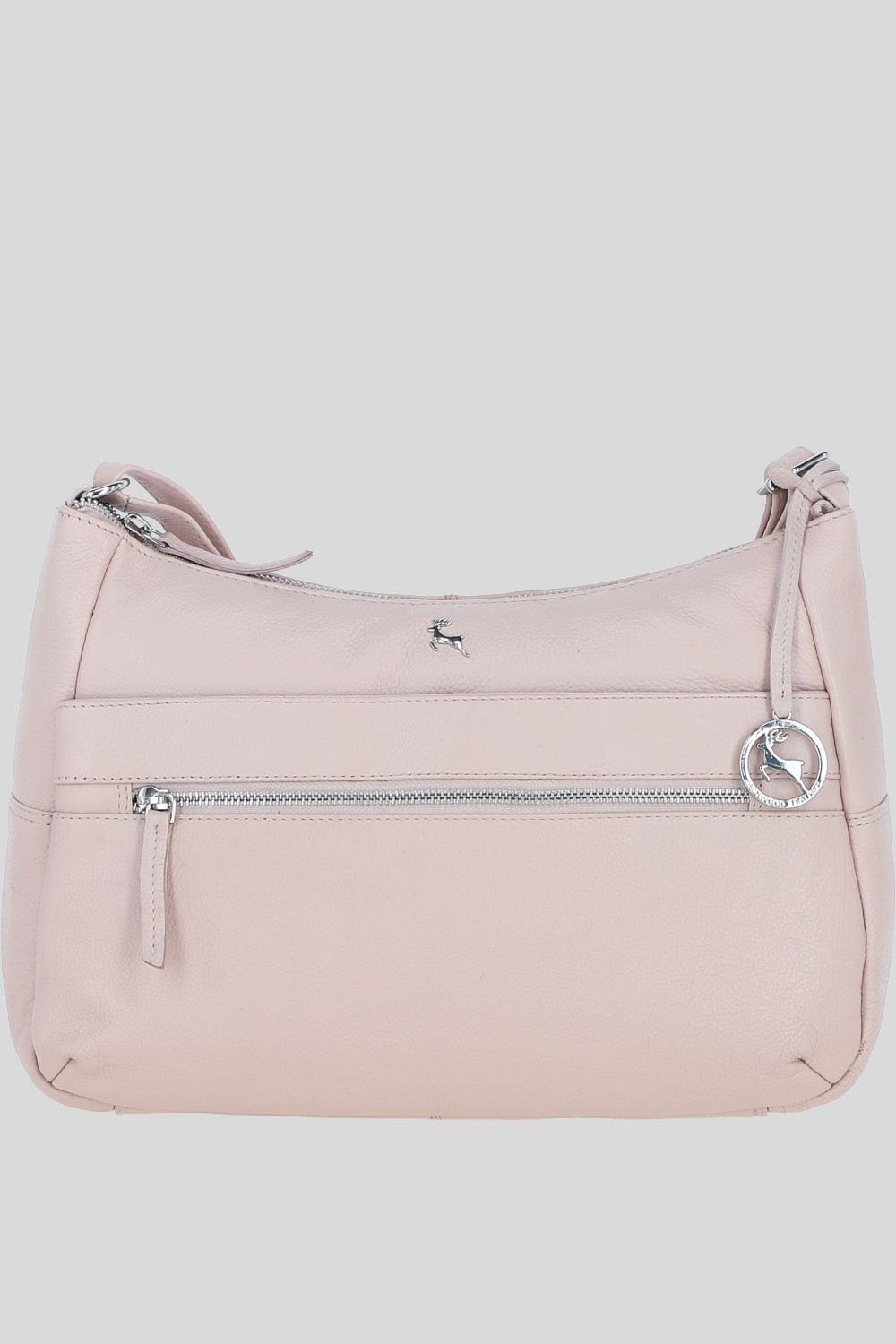 Light Pink 'Meath' Real Leather Shoulder Bag, Image 1 of 5