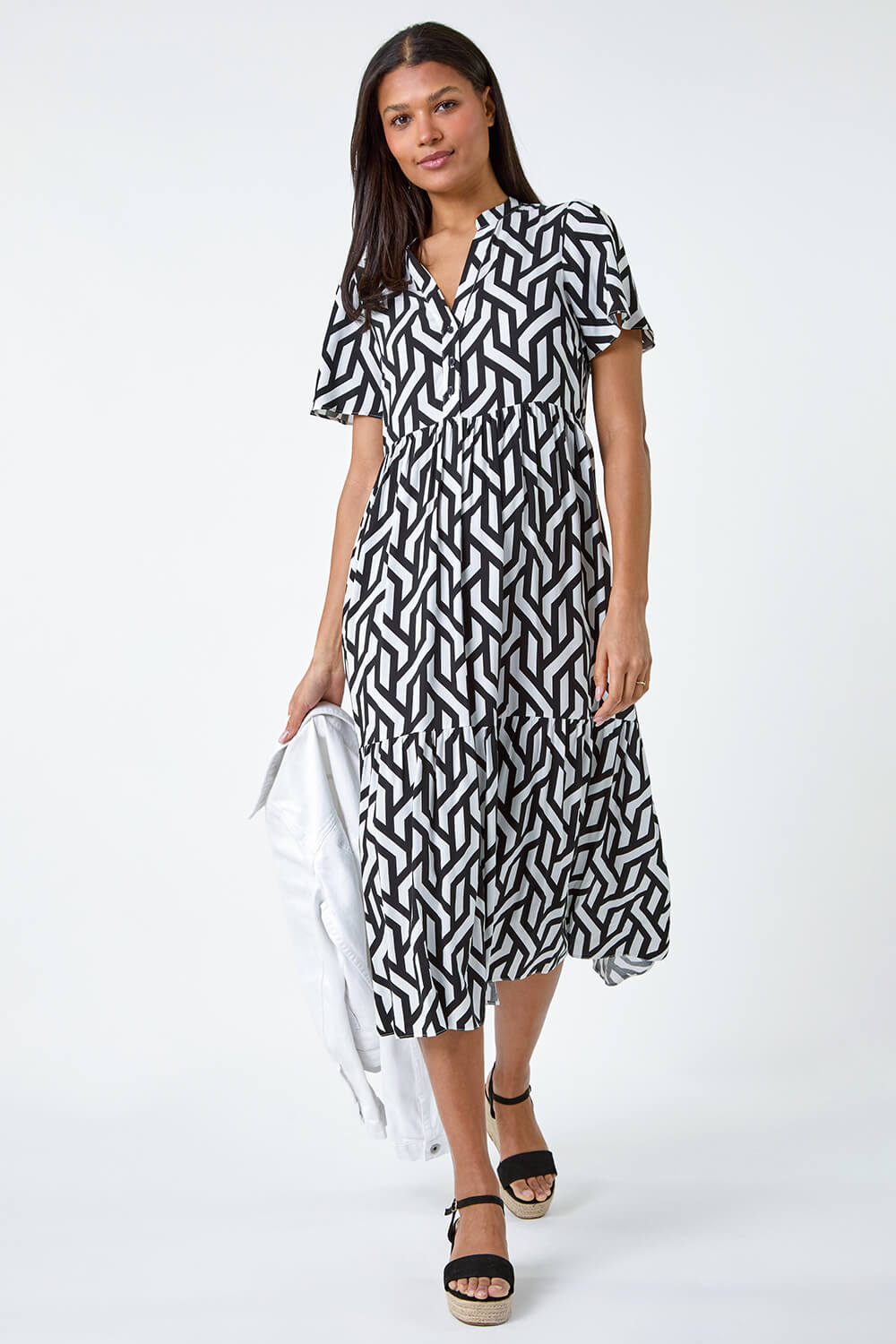 Black Geometric Ellison Dress main image 1