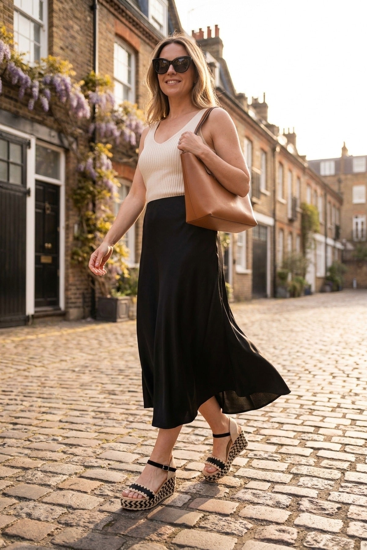 Black Cordelia Woven Espadrille Wedge Sandals, Image 5 of 5