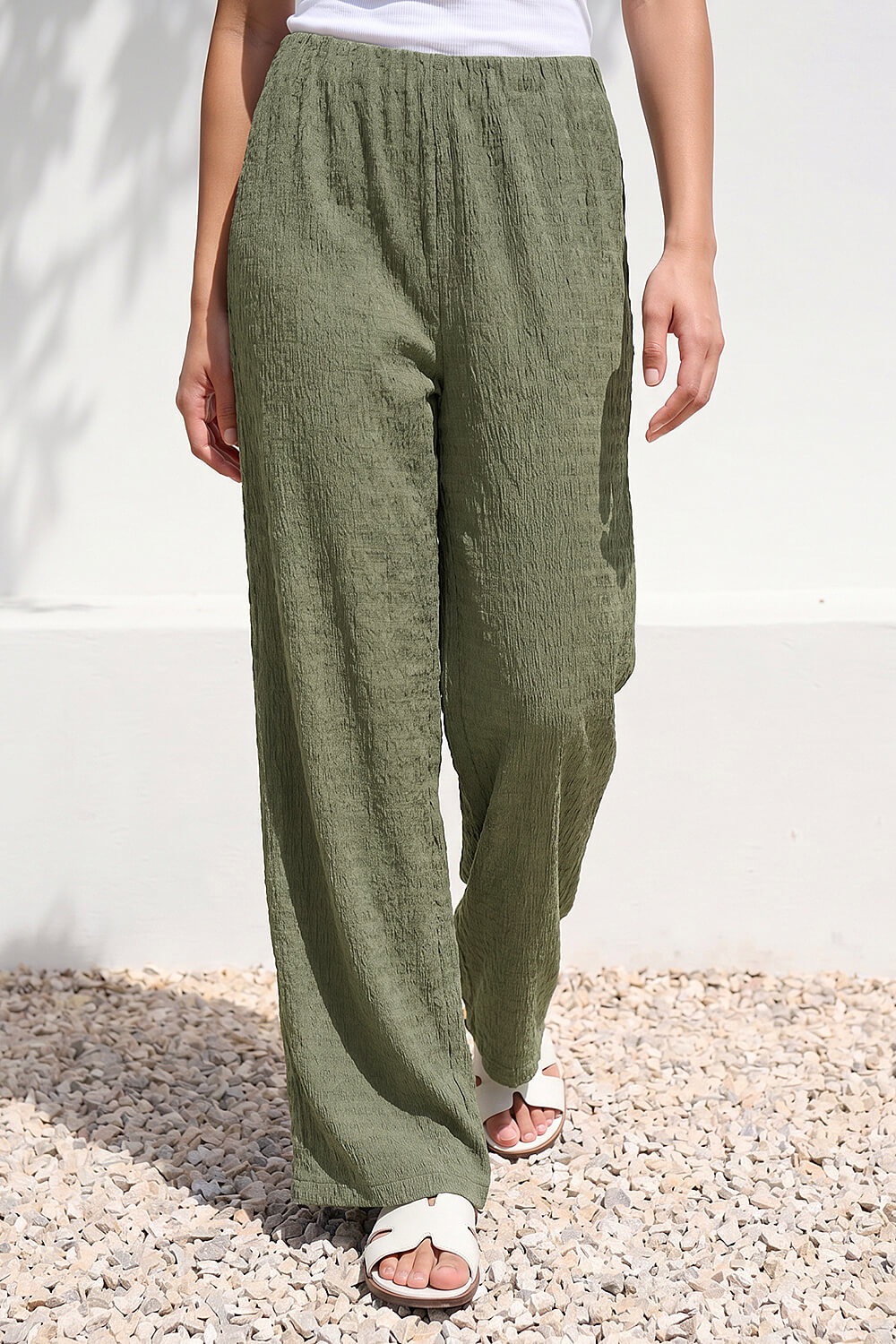 KHAKI Petite Textured Stretch Trouser, Image 3 of 4