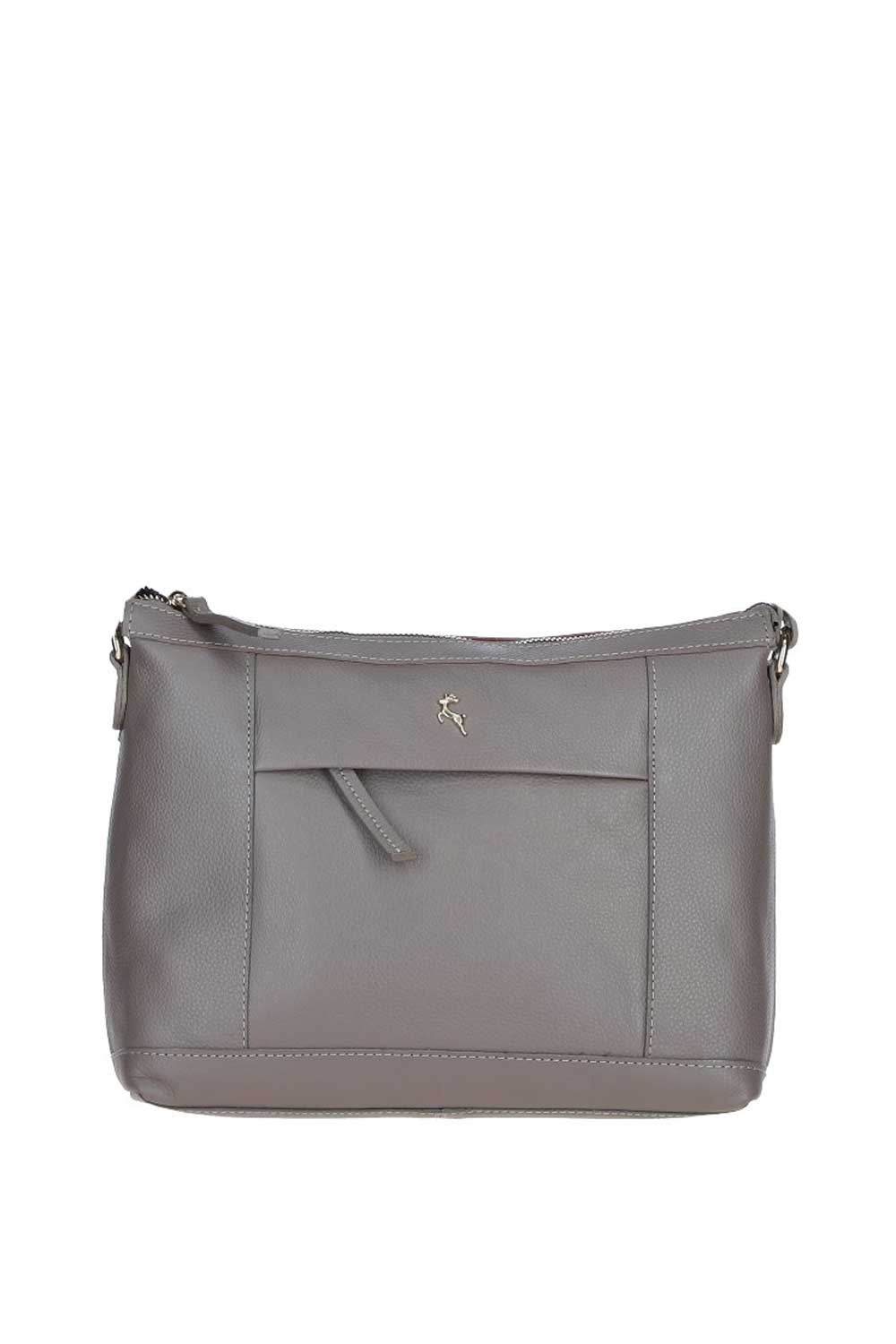 Taupe 'Windsor' Real Leather Shoulder Bag, Image 1 of 4