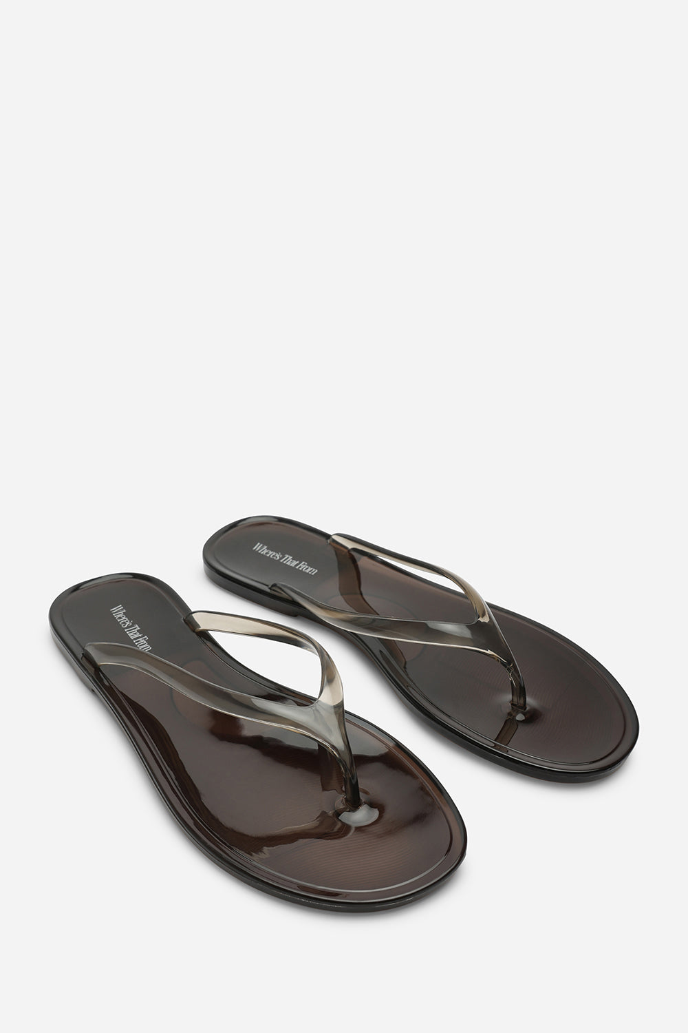 Black Chandler Jelly Thong Flip Flop Sandals, Image 4 of 6