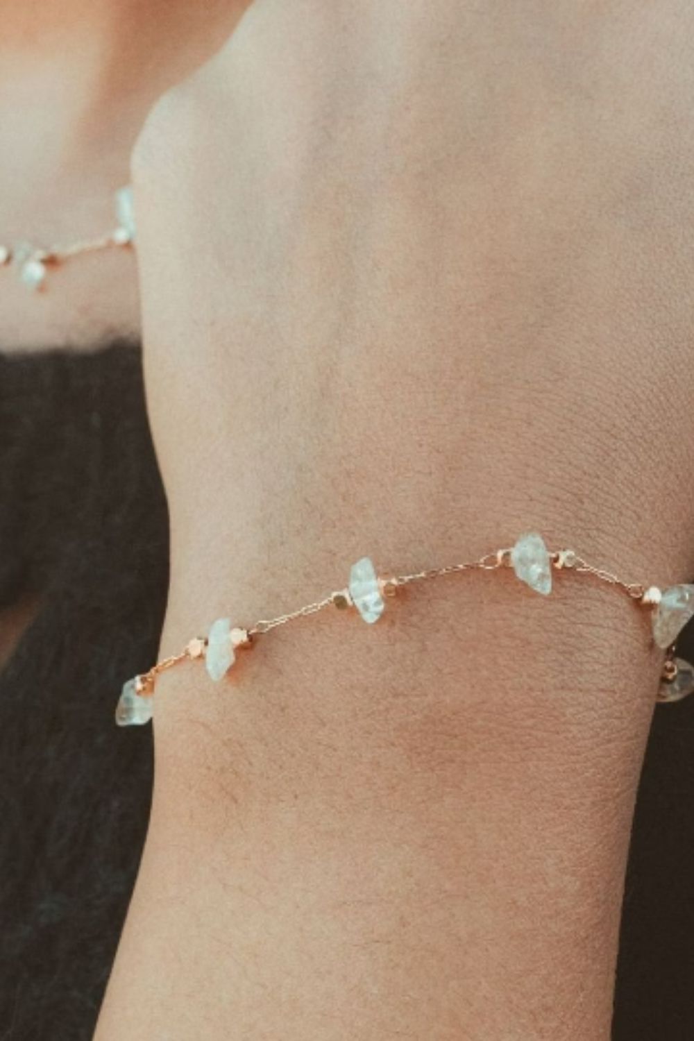 Off White Crystal Quartz Minimalist Healing Bracelet, Image 1 of 1
