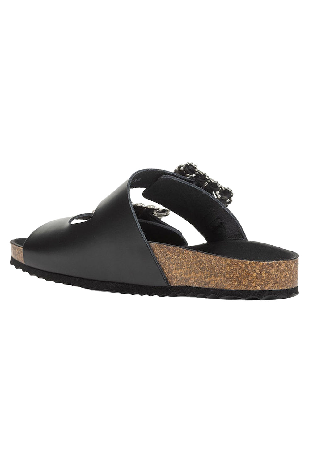 Black D Brionia R Grain Leather Sandals, Image 2 of 5