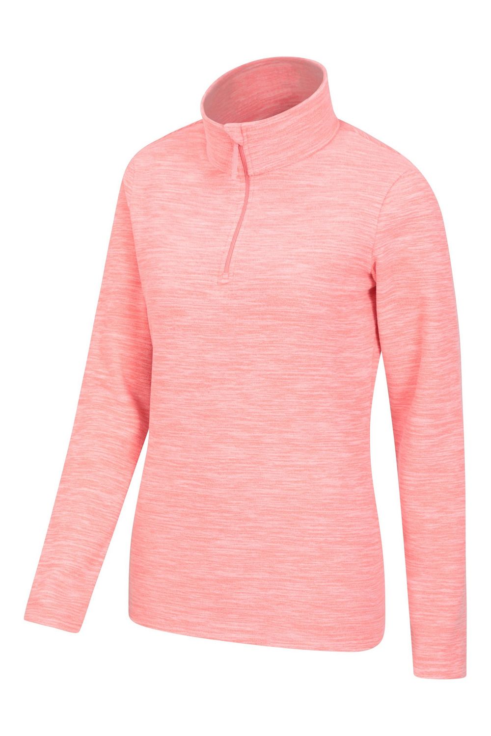 Coral Snowdon Melange Fleece Top, Image 3 of 4