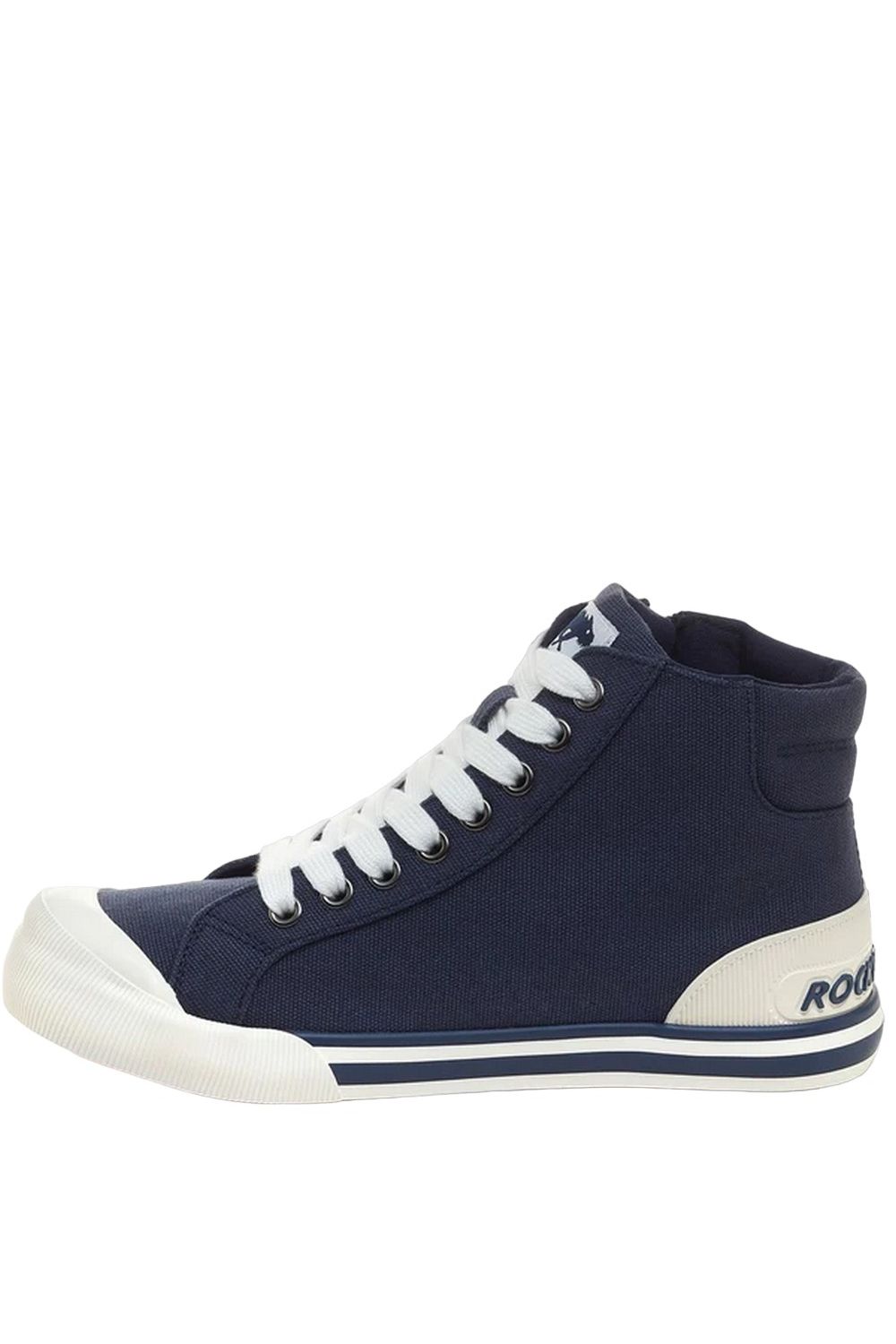 Navy Jazzin Hi Trainers, Image 3 of 6