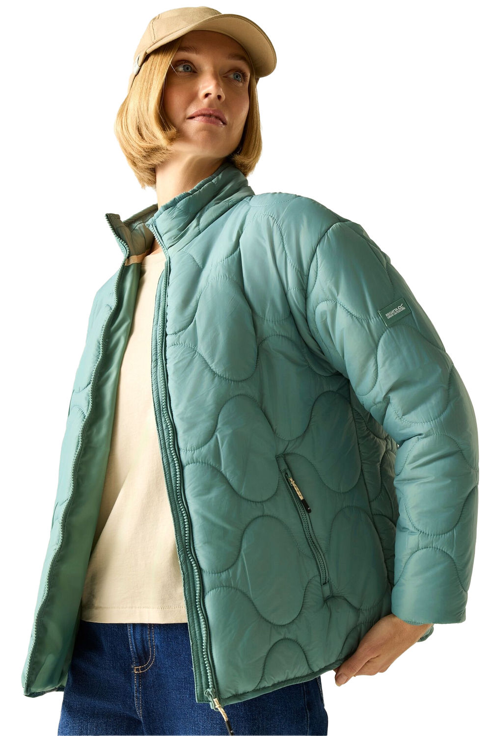 Olive Regatta Olive Carlotte Quilted Padded Jacket, Image 4 of 4