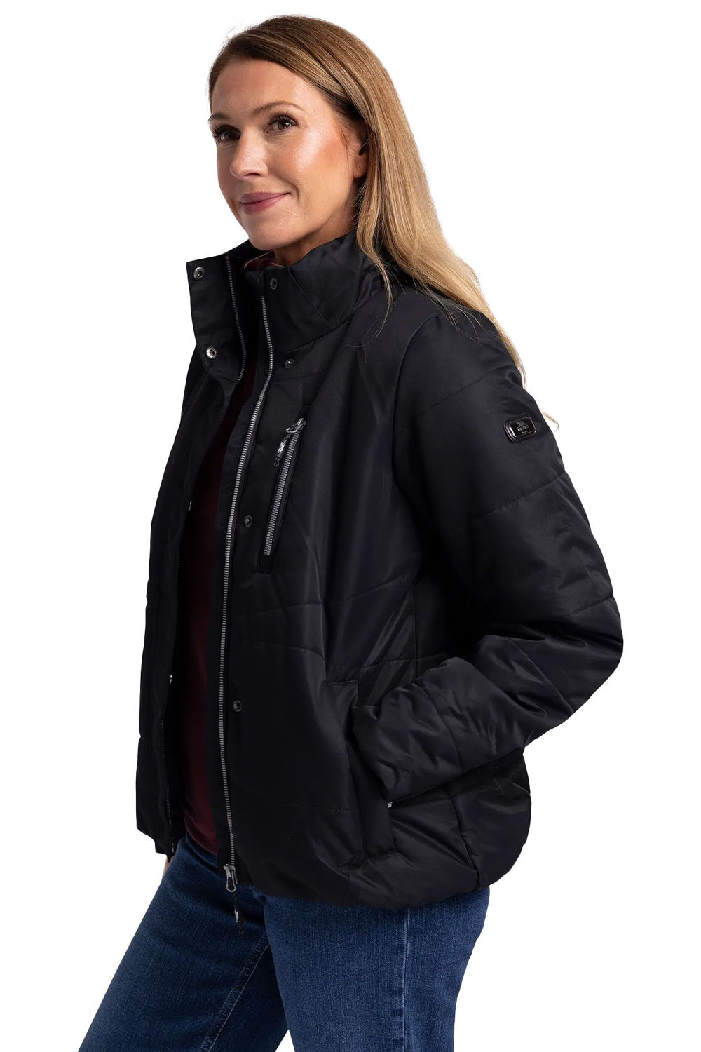 Black Trespass Black Recap Waterproof Jacket, Image 3 of 5