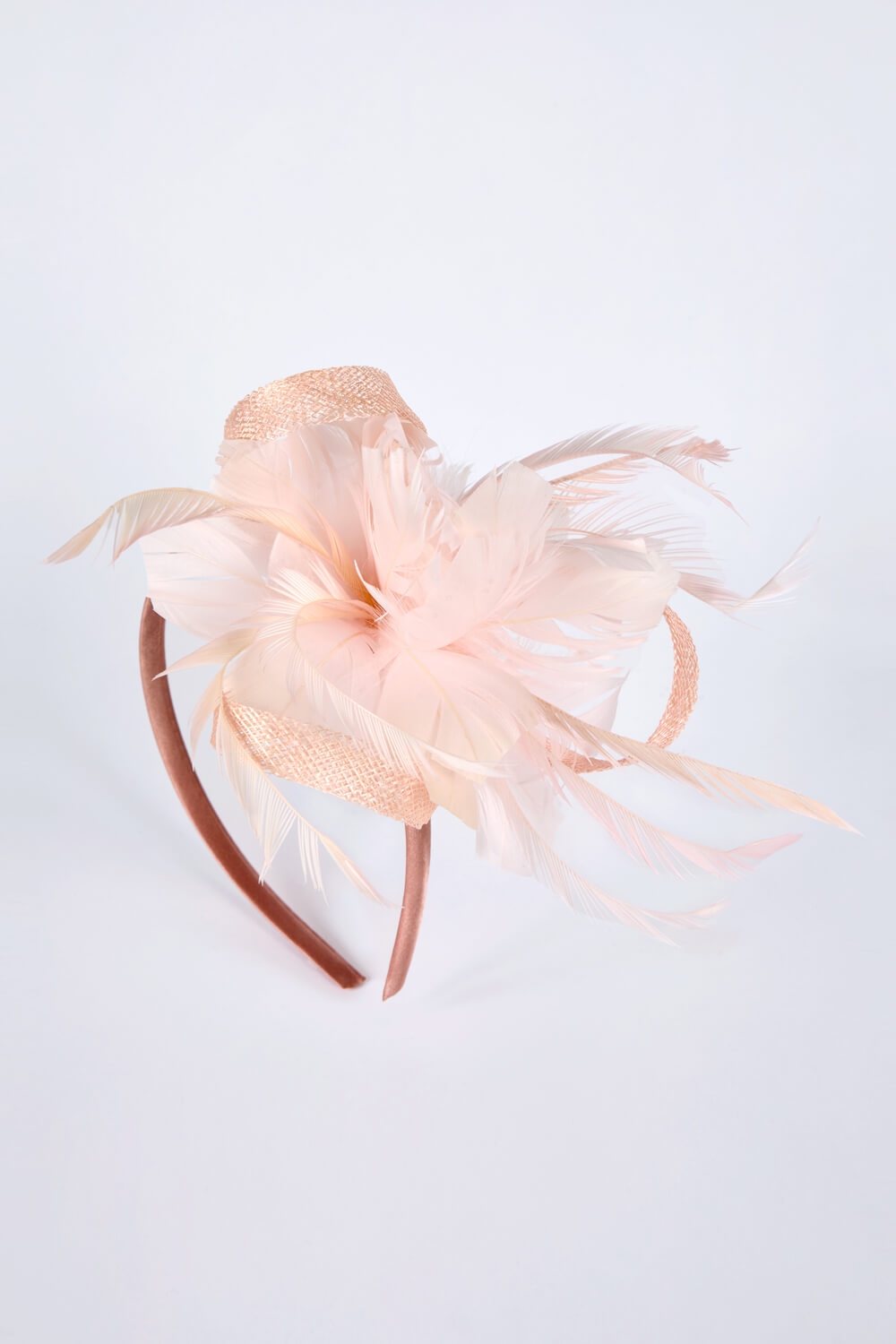 Light Pink Fascinator Clip Headband , Image 4 of 5