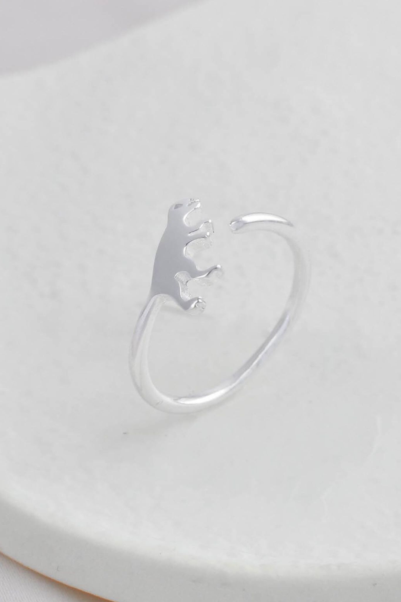 Silver Sterling Silver T-Rex Dinosaur Ring, Image 2 of 2
