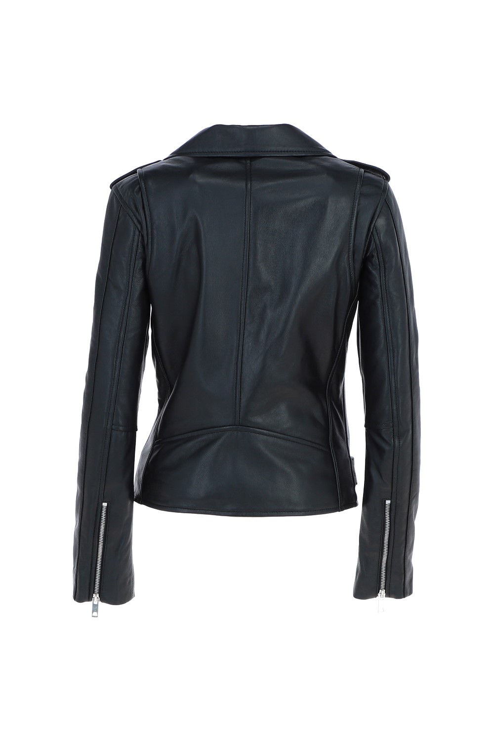 Black Ashwood Leather Black 'Stella' Real Leather Fashion Biker Jacket, Image 4 of 5