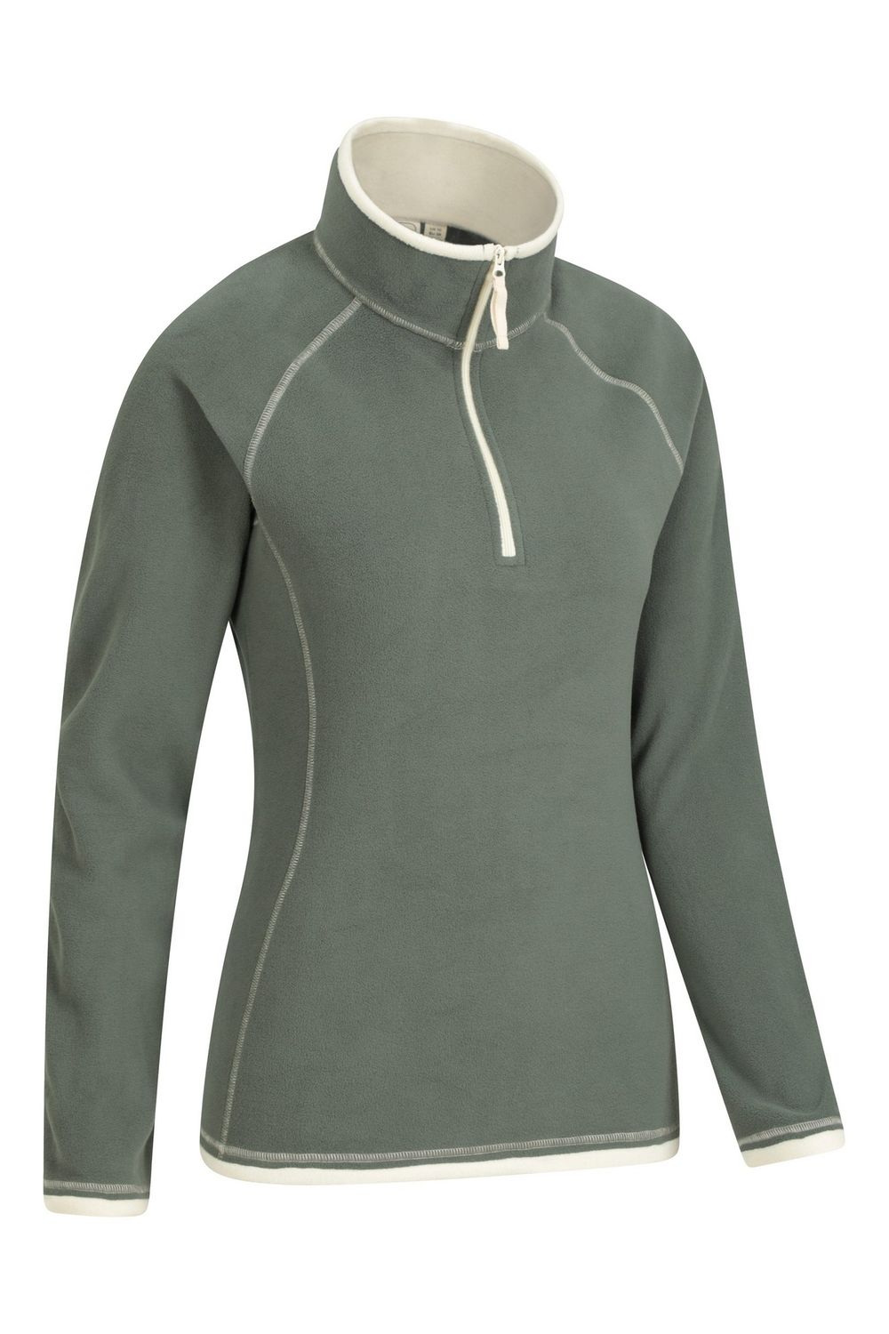 Dark Green Montana Half Zip Fleece Top, Image 4 of 5