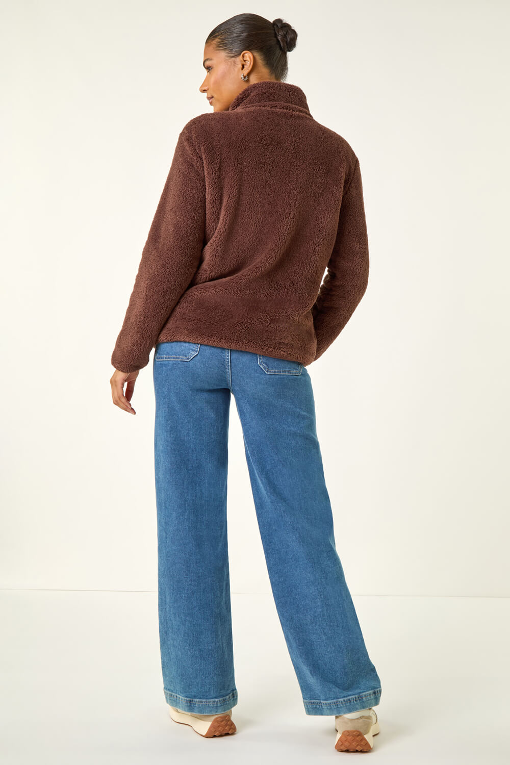 Chocolate Soft Sherpa Fleece Jacket, Image 4 of 6