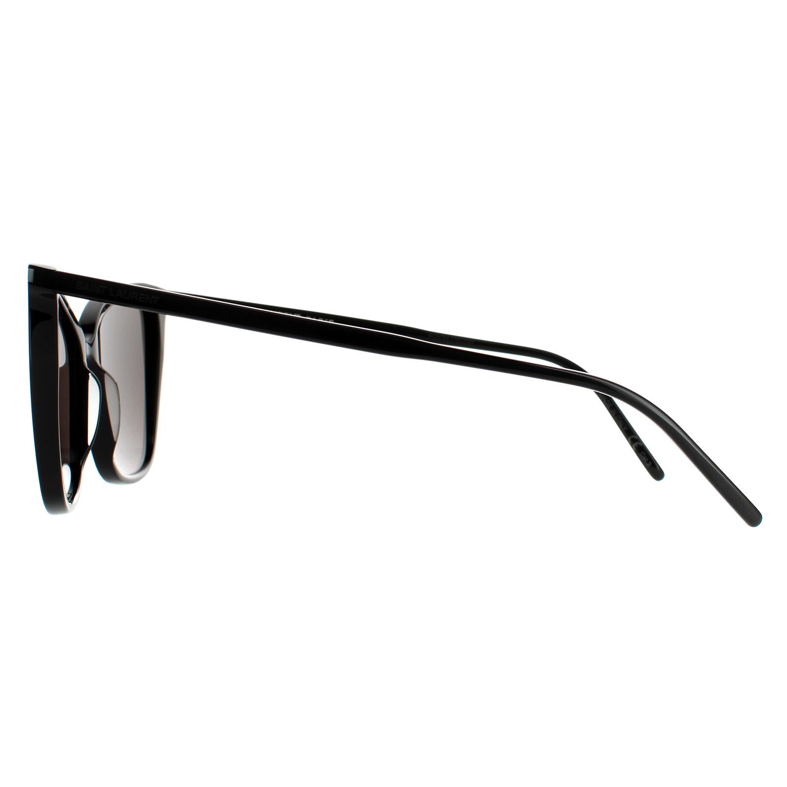 Black Saint Laurent Black Cat Eye Black Grey Sunglasses, Image 3 of 6