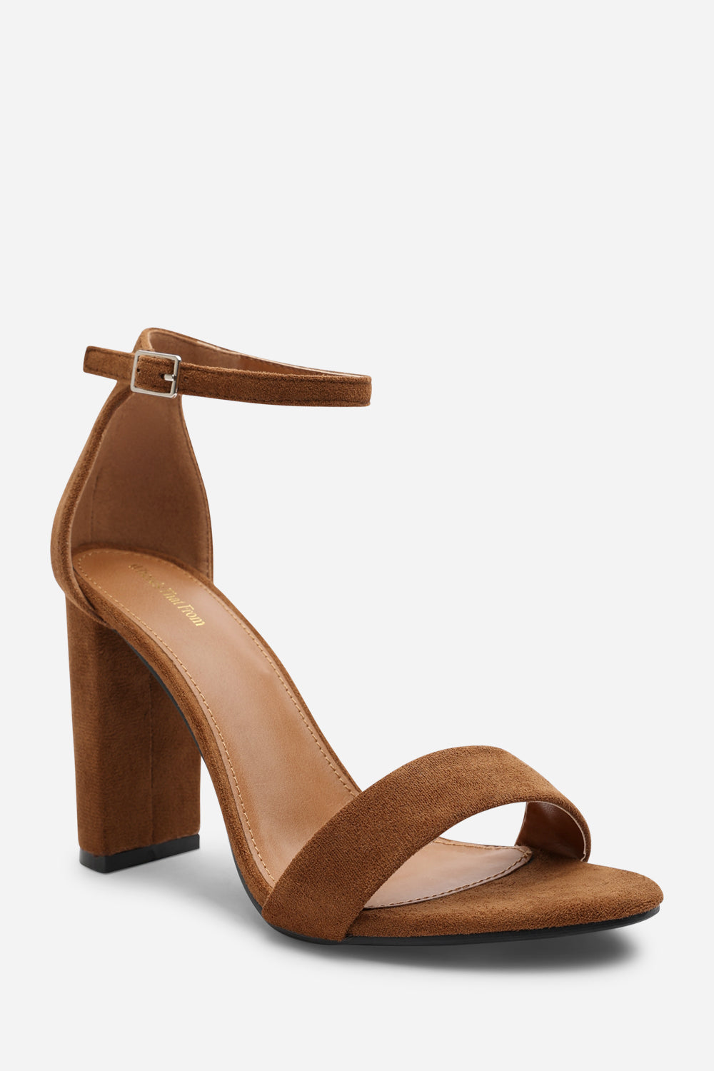 Brown 'Skye' Strappy Block Heels Buckle, Image 3 of 6