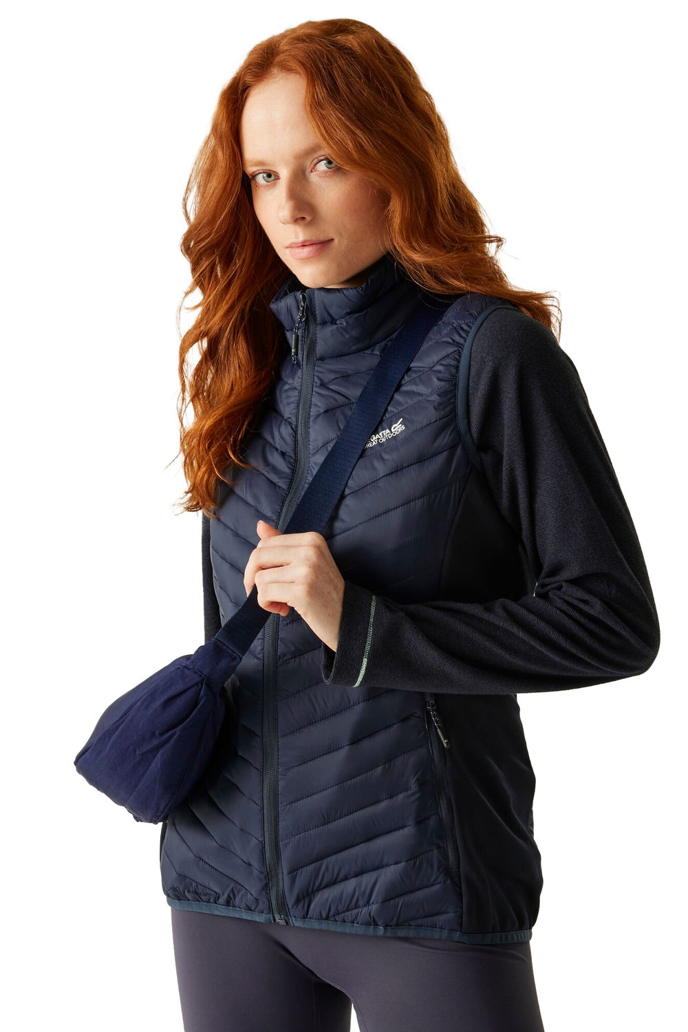 Navy Andreson Hybrid Gilet, Image 1 of 3