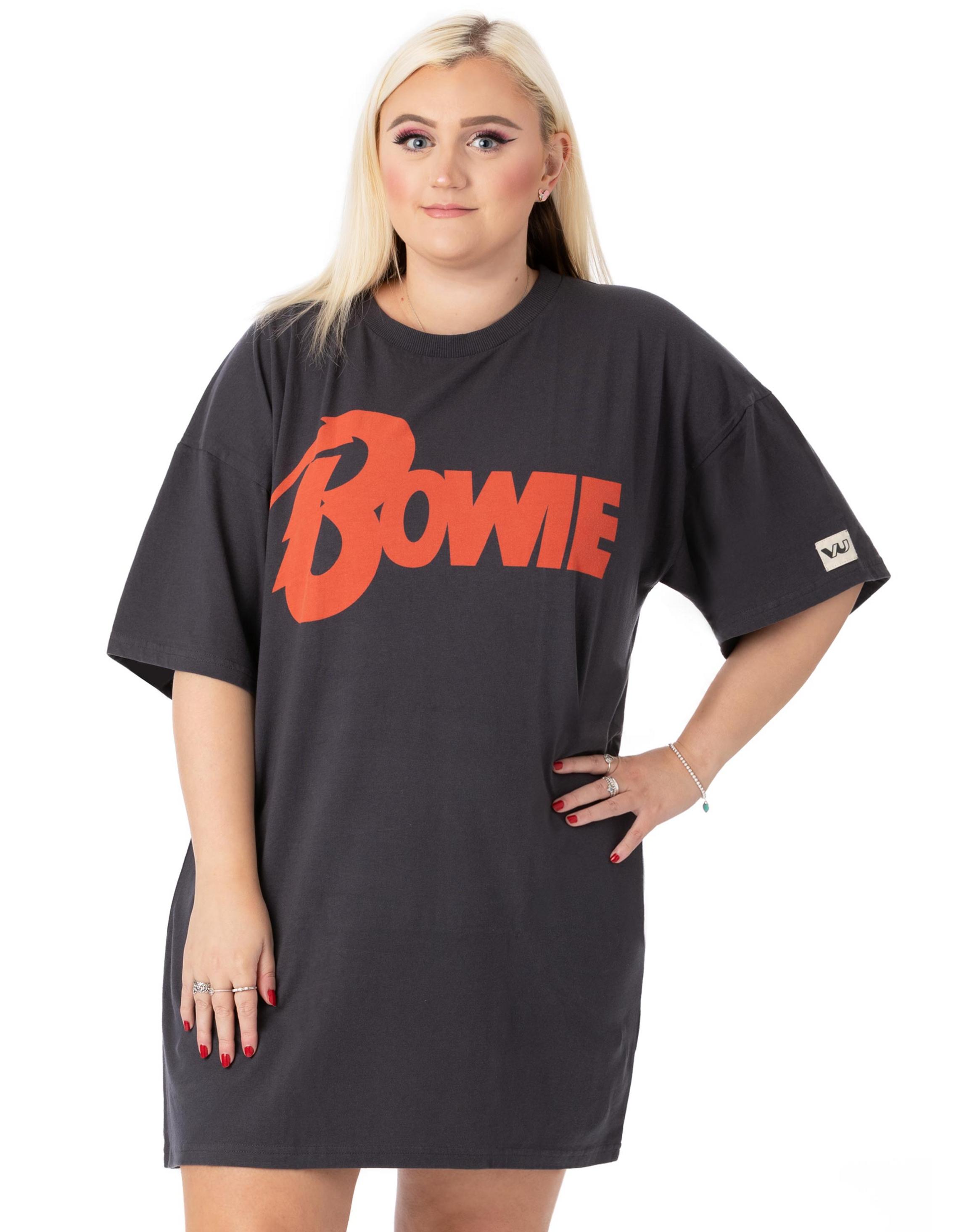 Grey David Bowie Oversized Short Sleeved T-Shirt, Image 1 of 6
