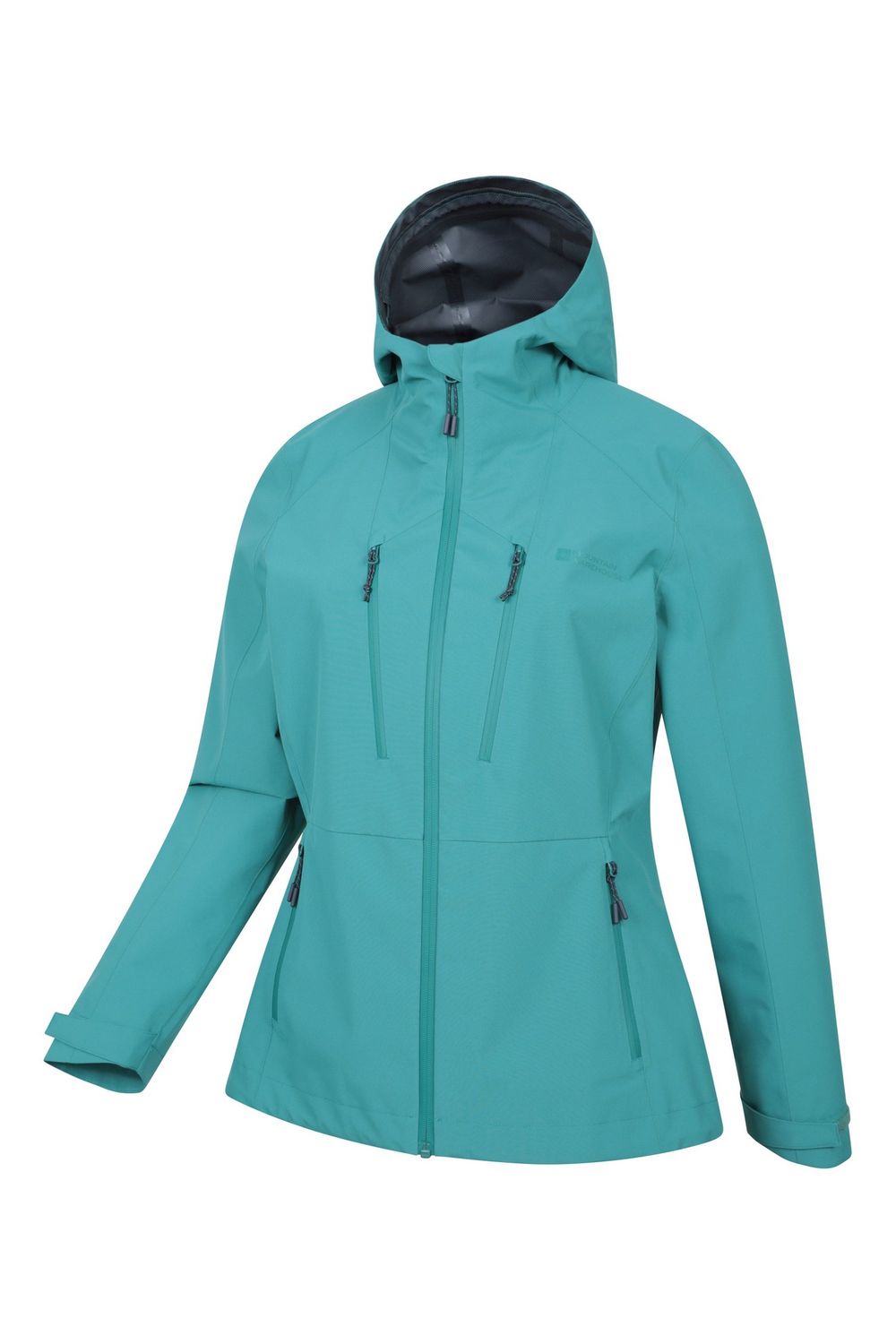Teal Mountain Warehouse Teal Rainstorm 2.5 Layered Waterproof Jacket, Image 3 of 5