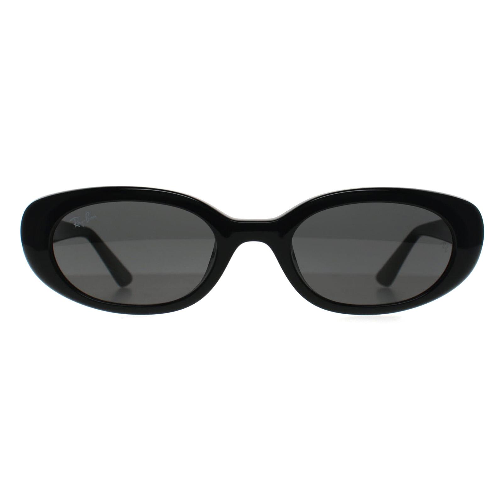 Black Ray-Ban Black Oval Polished Black Dark Grey RB4441D Bio Based, Image 1 of 3