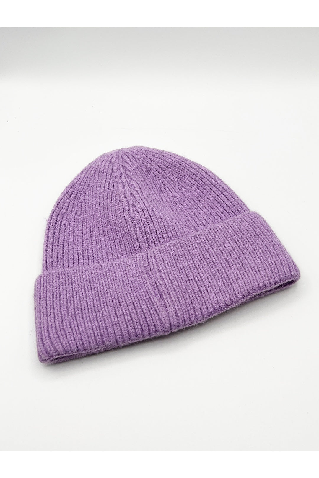 Purple Ribbed Beanie Hat, Image 5 of 5