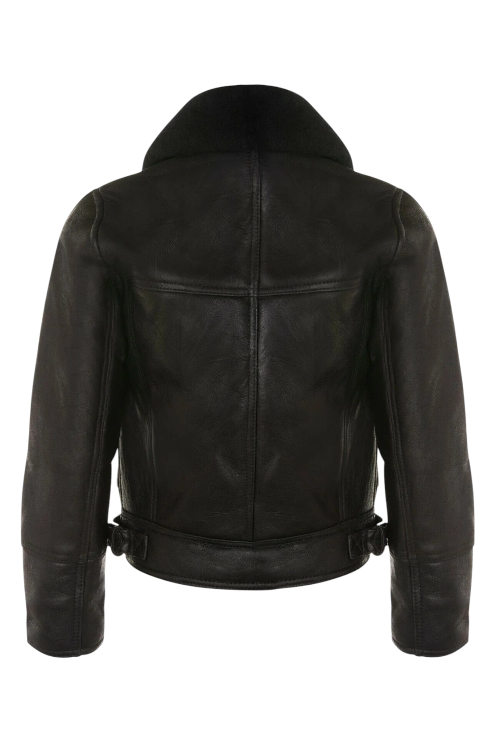 Black B3 Sheepskin Leather Flying Jacket, Image 3 of 4