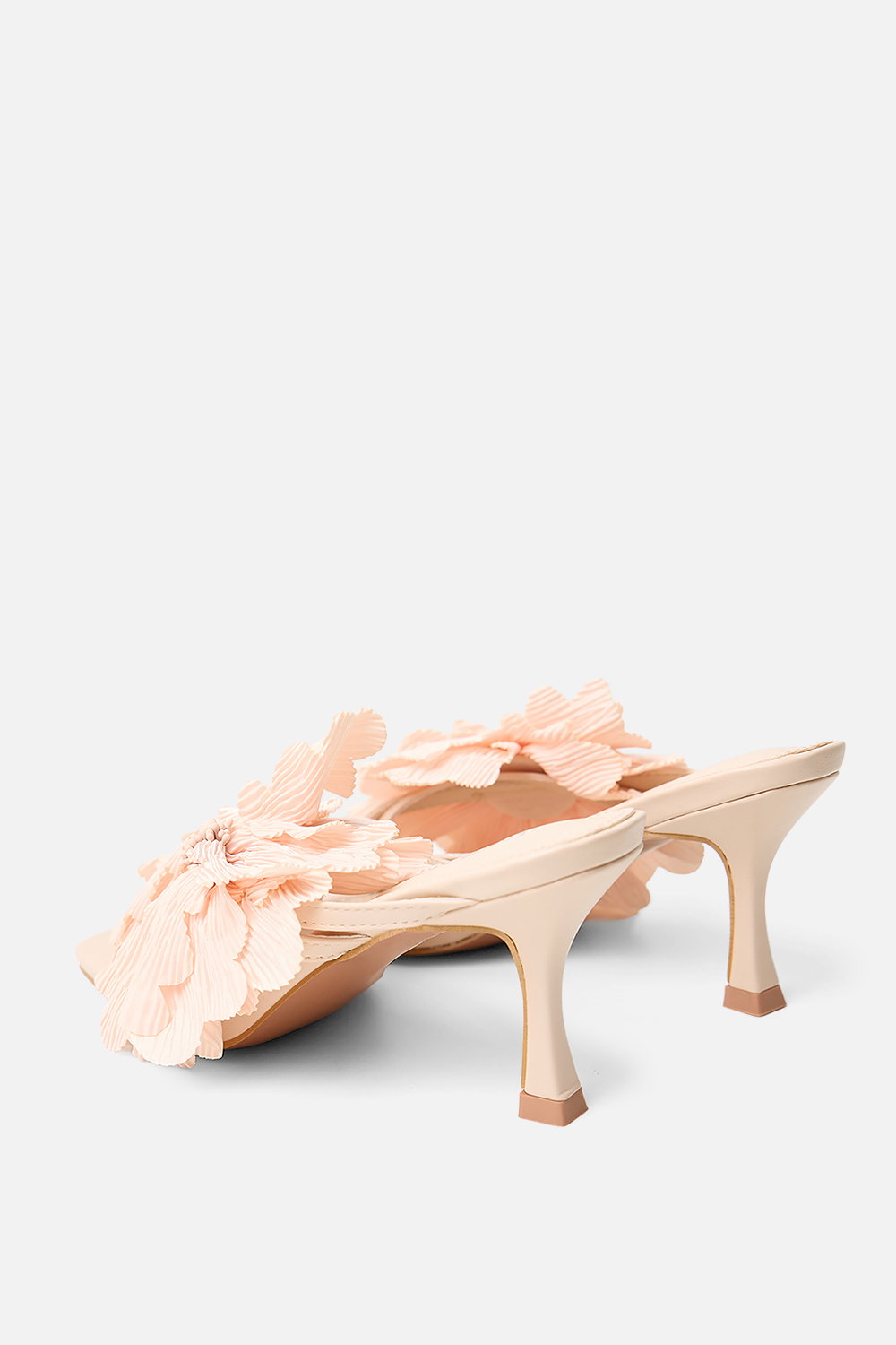 Peach Varley Peach 3-D Flower Mule Mid Heels, Image 2 of 4