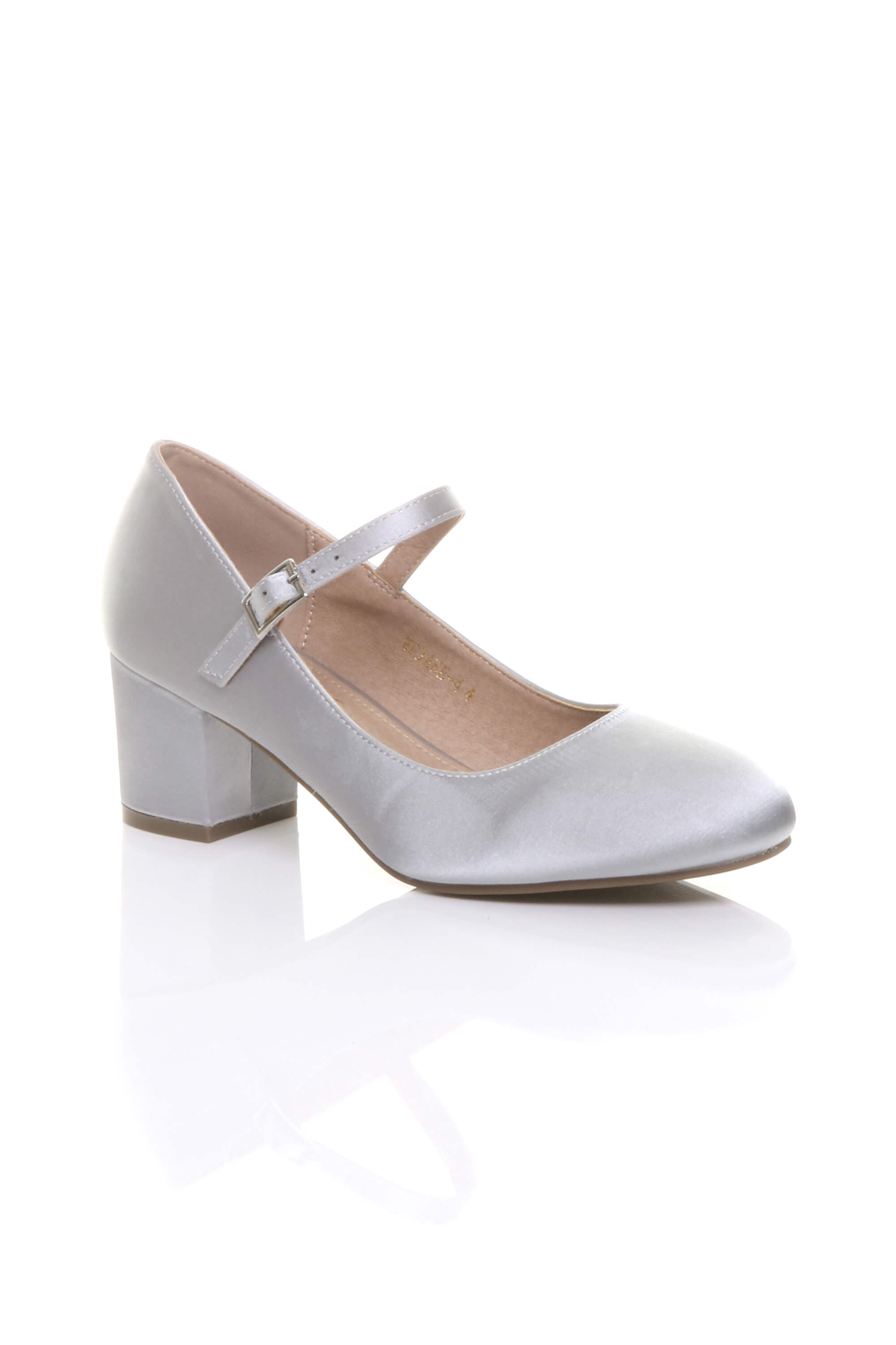 Pink Mid Block Heel Mary Jane Court Shoes