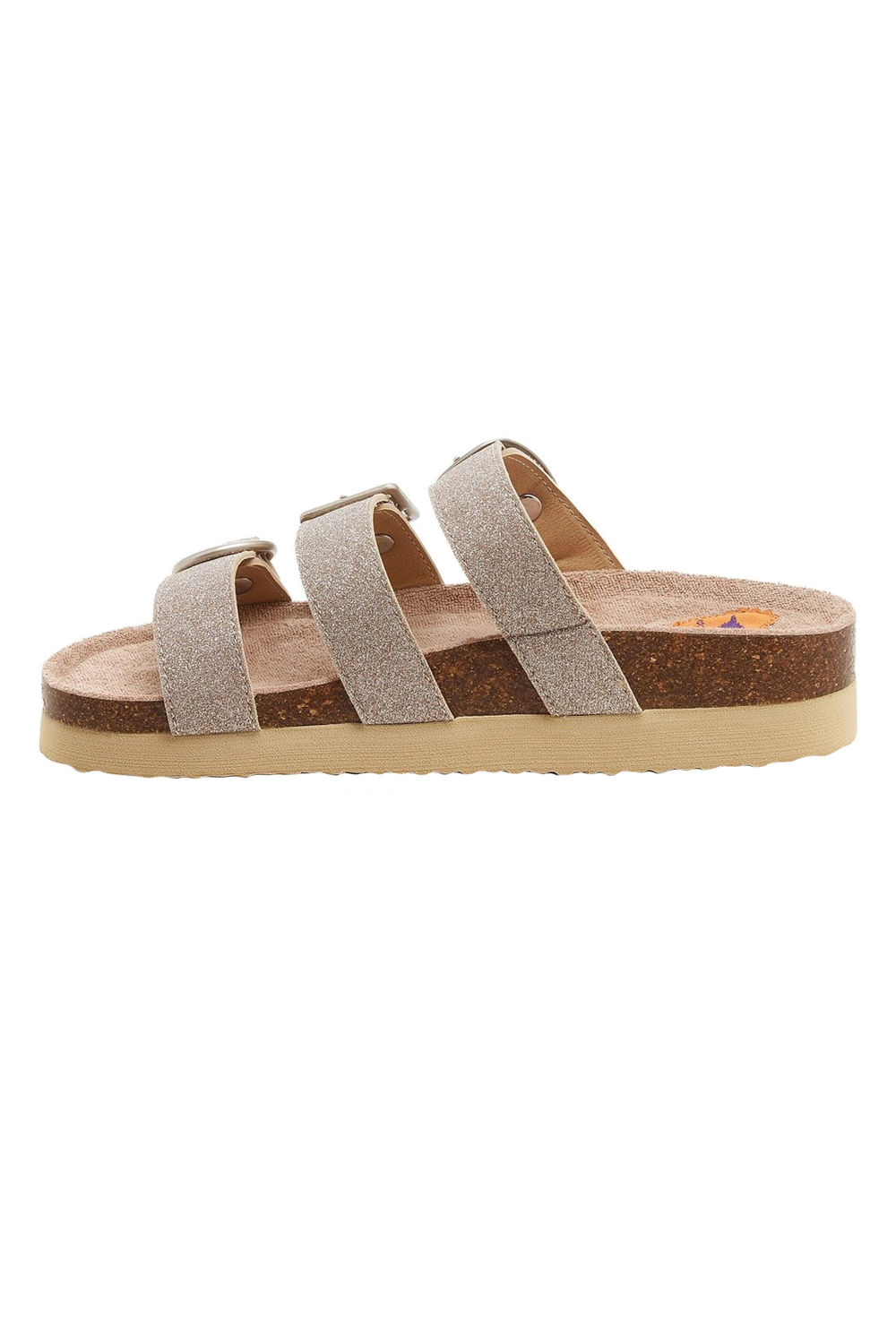 Gold Astor Glenn Glitter Sandals, Image 2 of 3