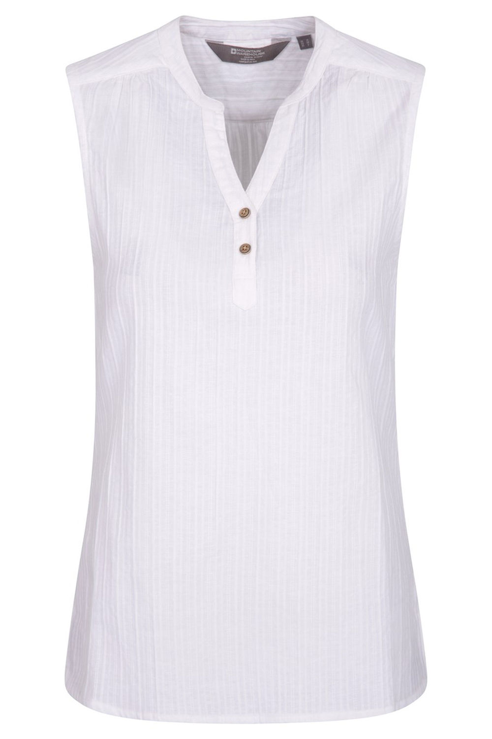 White Petra Sleeveless Shirt, Image 1 of 4