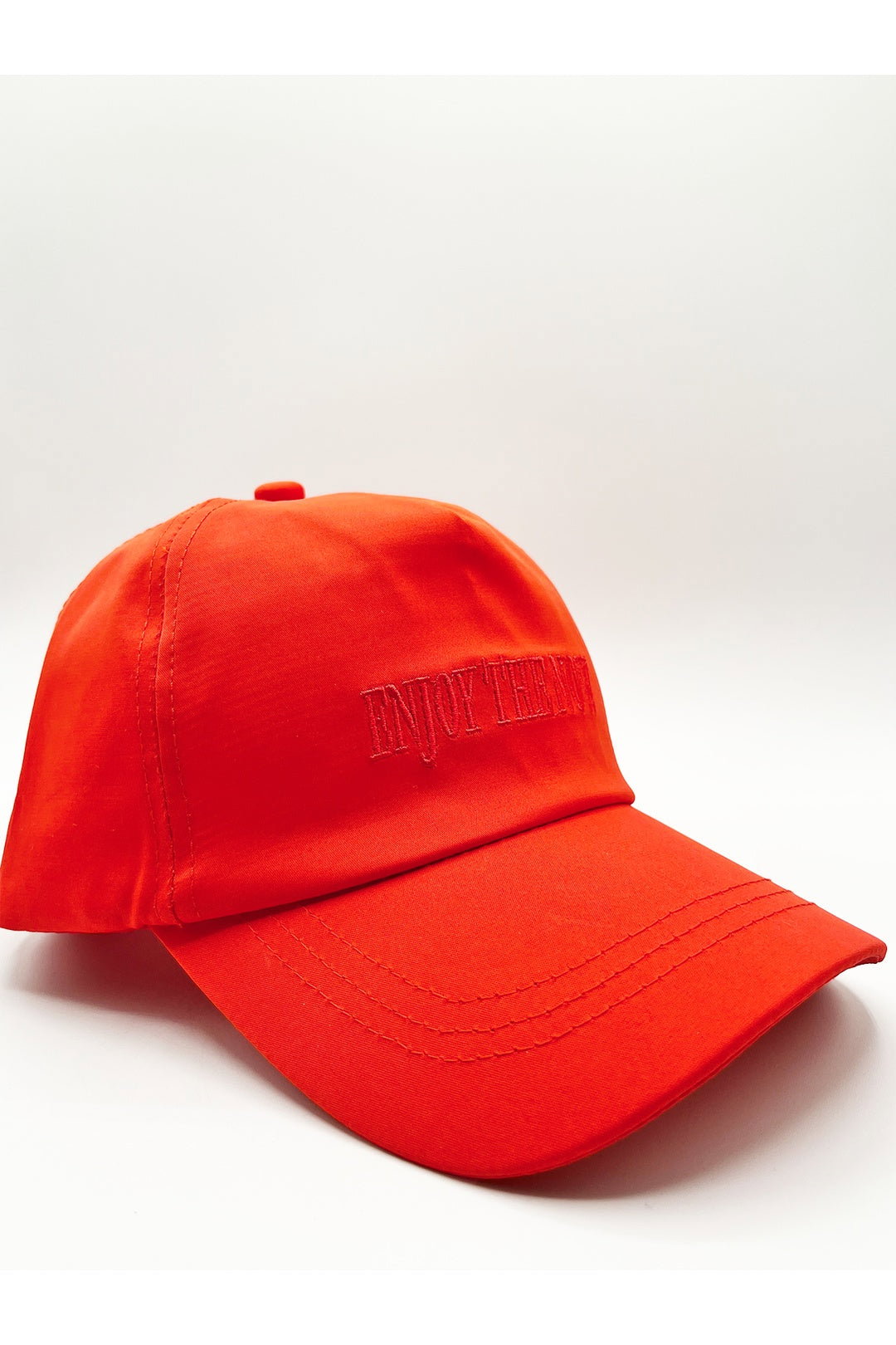 Orange Embroidered Baseball Cap in Setting Sun, Image 5 of 7