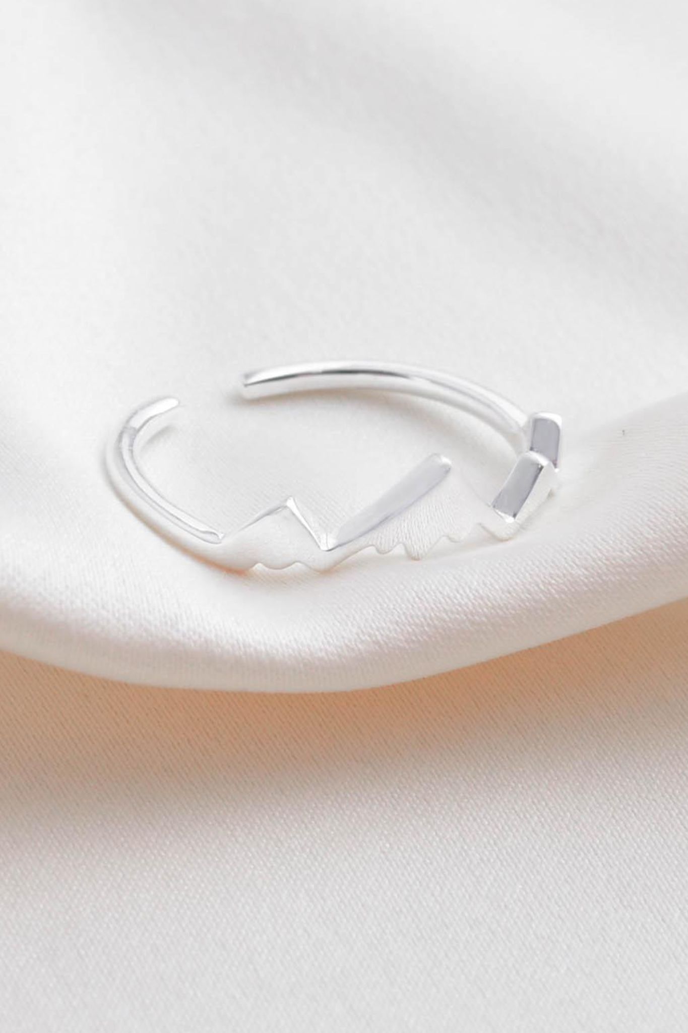 Silver Sterling Silver Mountain Ring Adjustable, Image 1 of 3