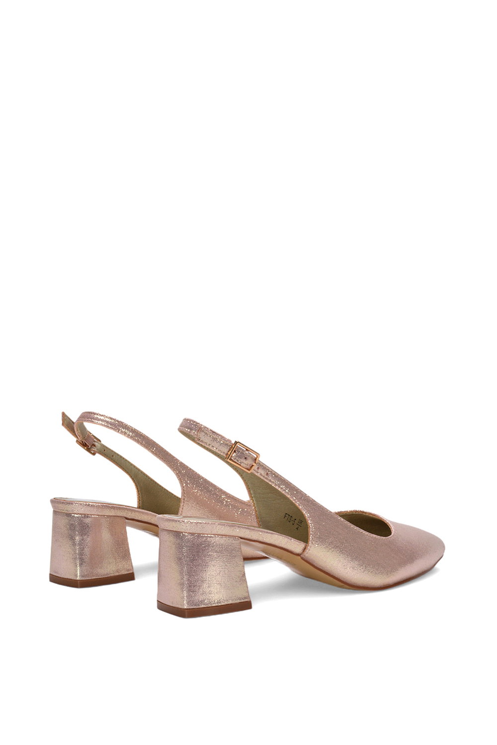 Rose 'Virelai' Shimmer Low Block Heels With Slingback, Image 4 of 6