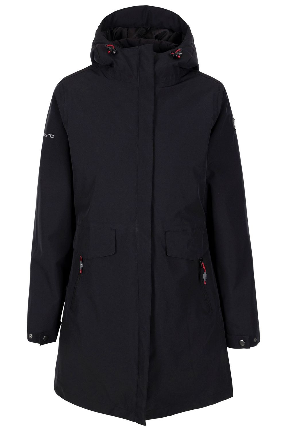 Black Trespass Black Modesty TP75 Waterproof Jacket, Image 1 of 4