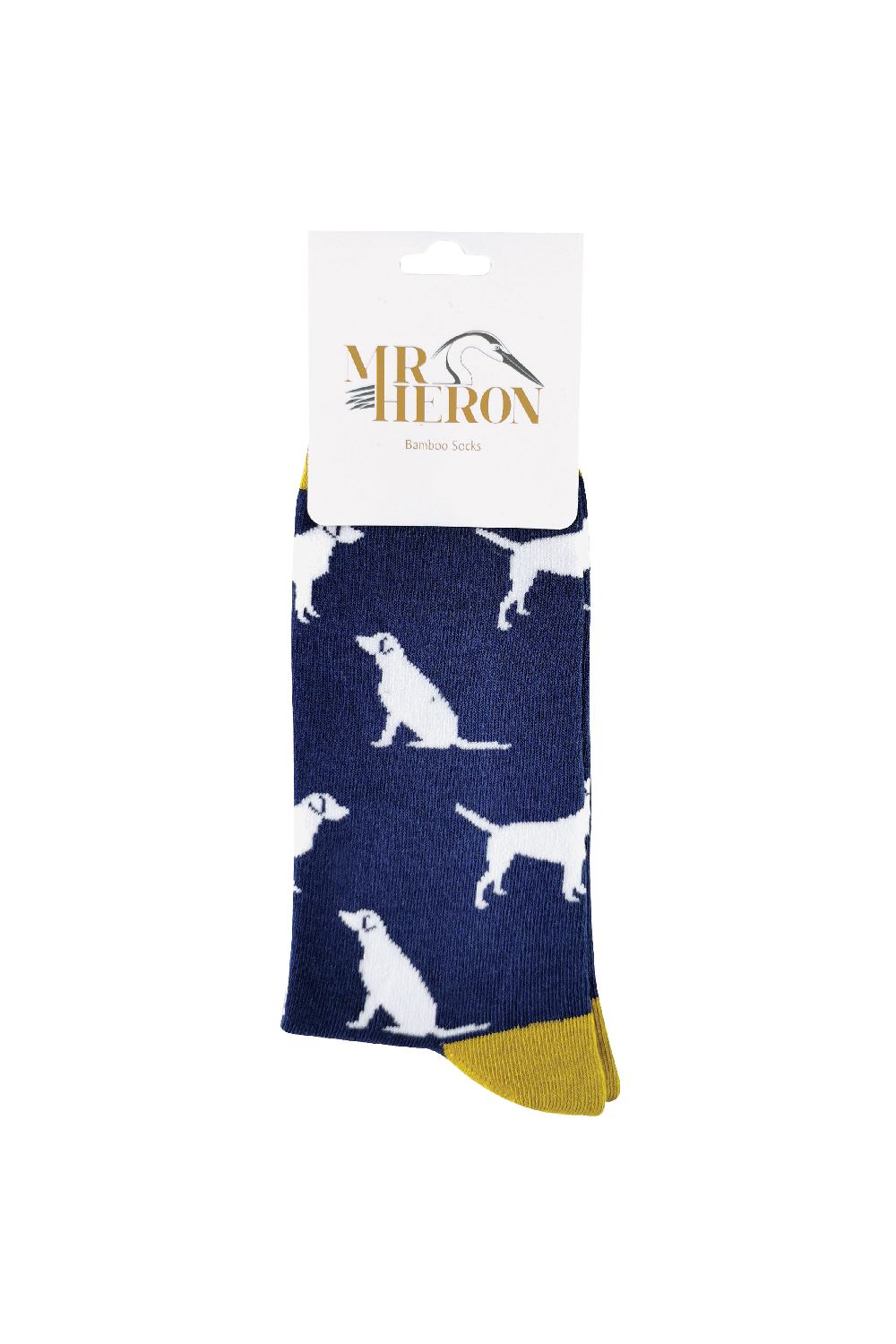 Navy 1 Pack Novelty Dog Patterned Bamboo Socks, Image 2 of 4