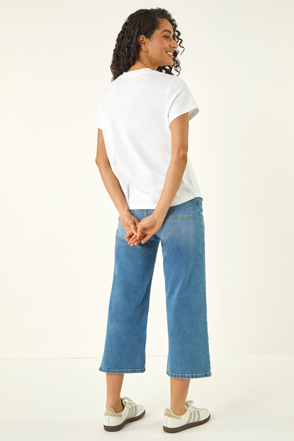 White Dusk Premium Stretch T-Shirt , Image 4 of 5