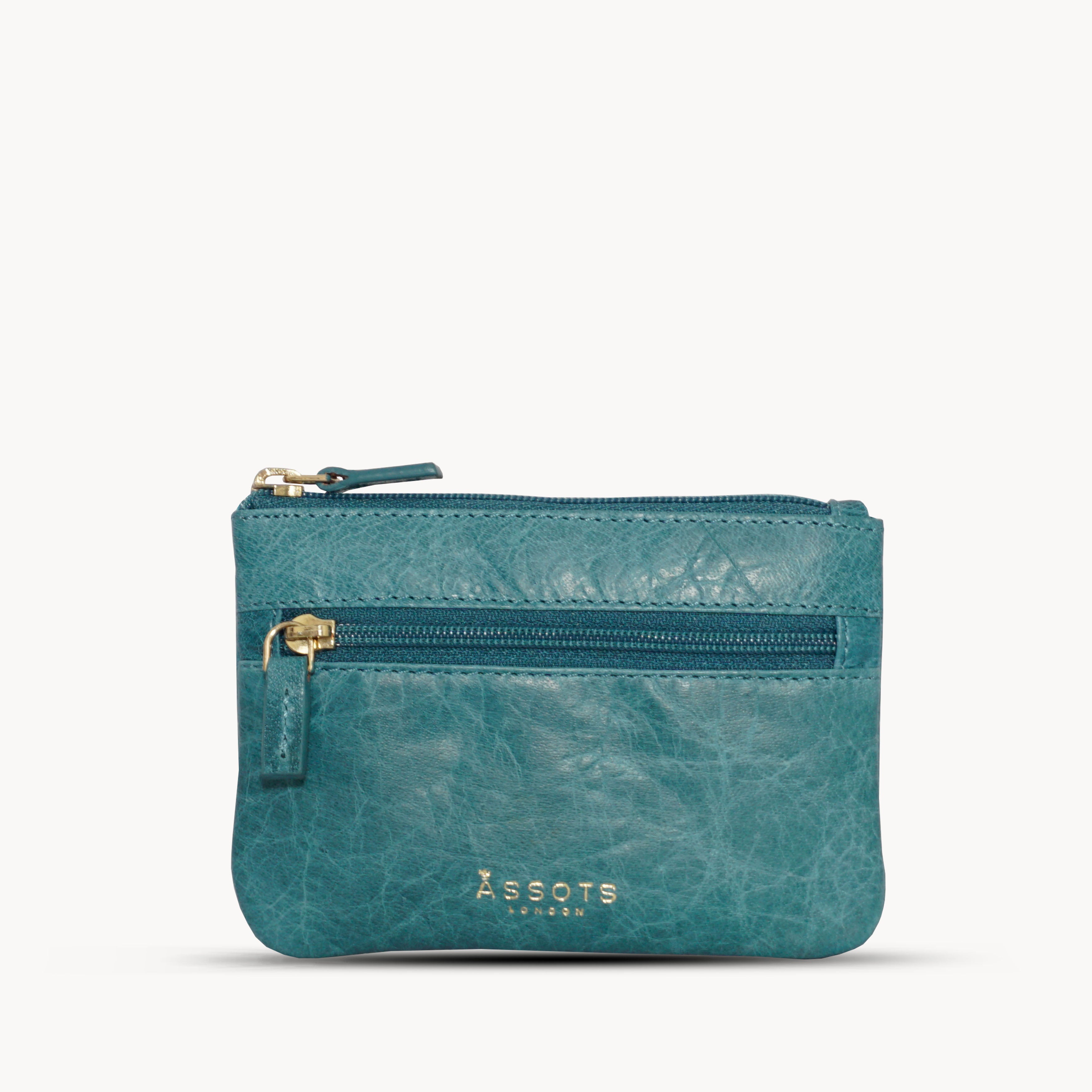 Light Blue Assots London Light Blue 'MARY' Soft Small Leather Coin Purse, Image 1 of 1