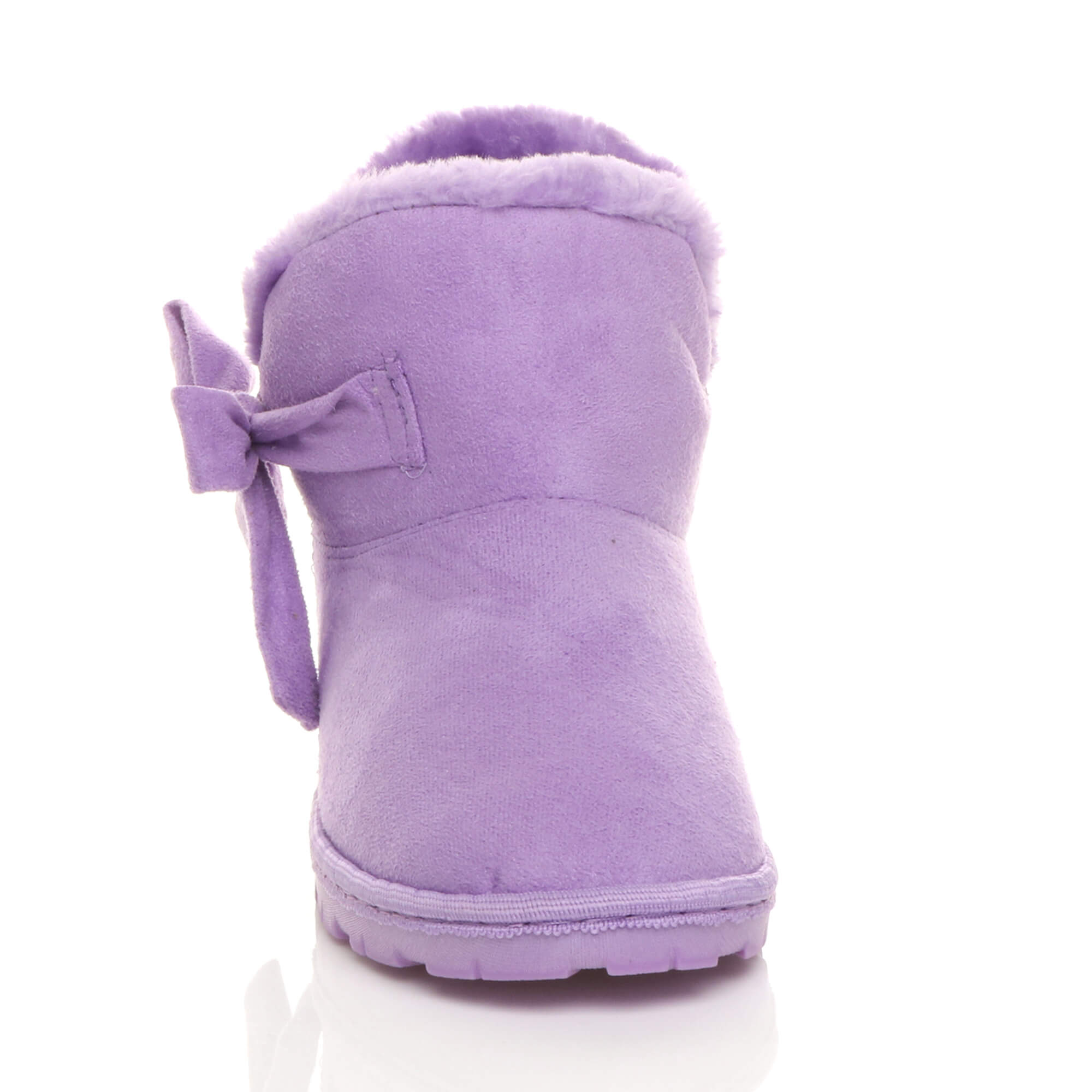 Lilac AJVANI Lilac Faux Fur Lined Ankle Boots Slippers, Image 6 of 6