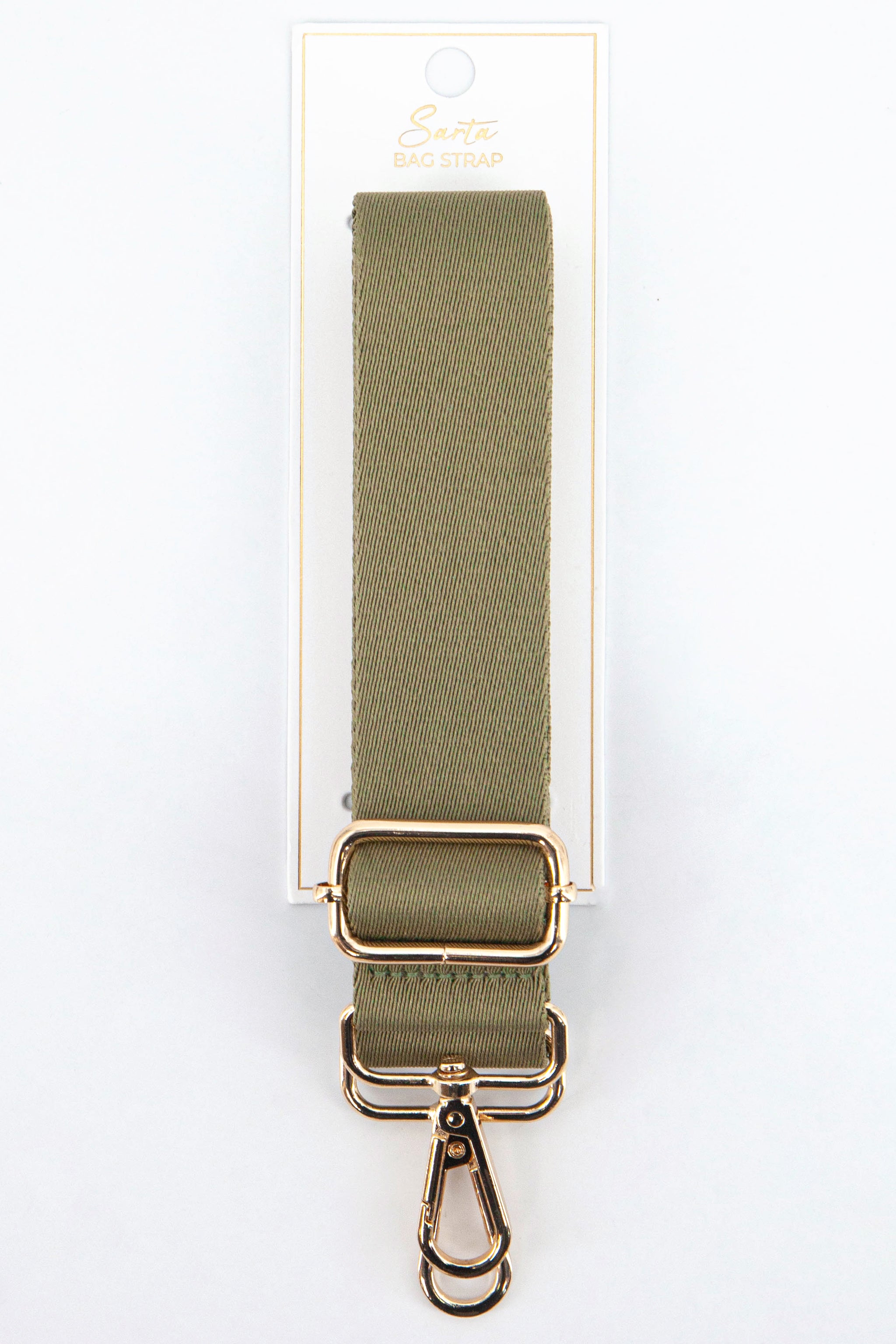 Khaki Plain Woven Wide Bag Strap, Image 4 of 4